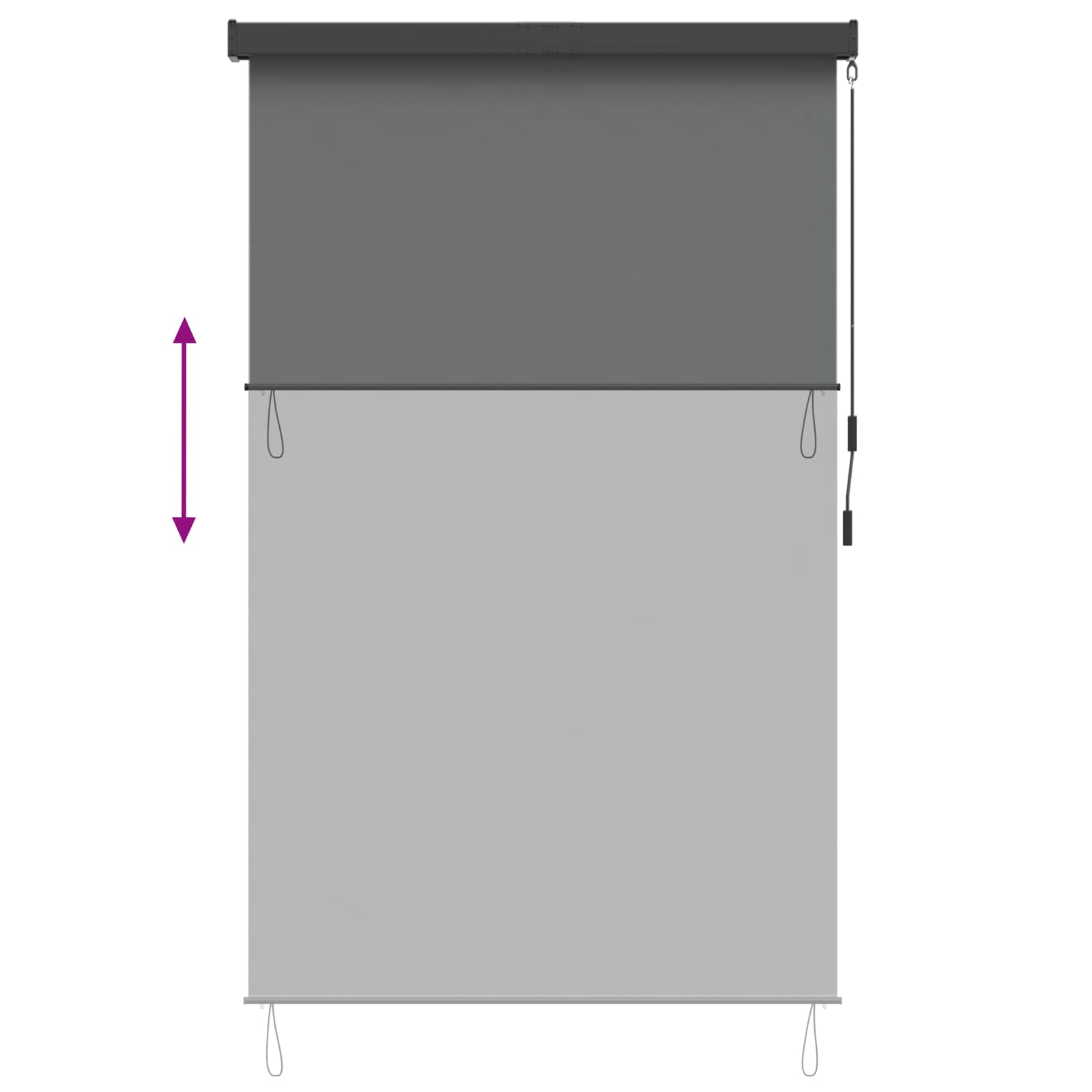 Rolo zavjesa Svjetlosiva 160 x 250 cm Tkanina i aluminij