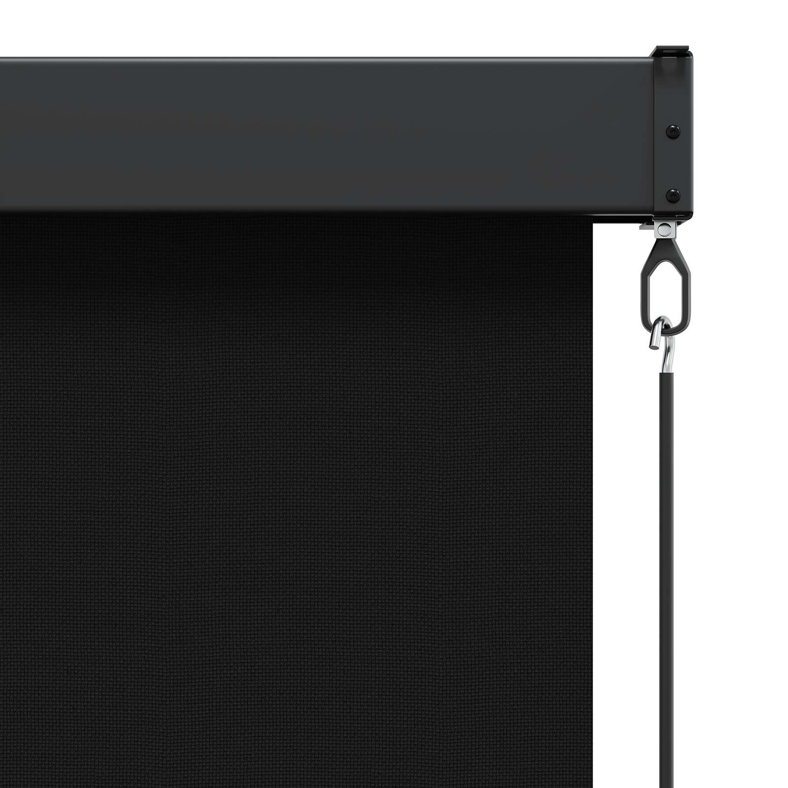 Rolo zavjesa Crna 180 x 250 cm Tkanina i aluminij