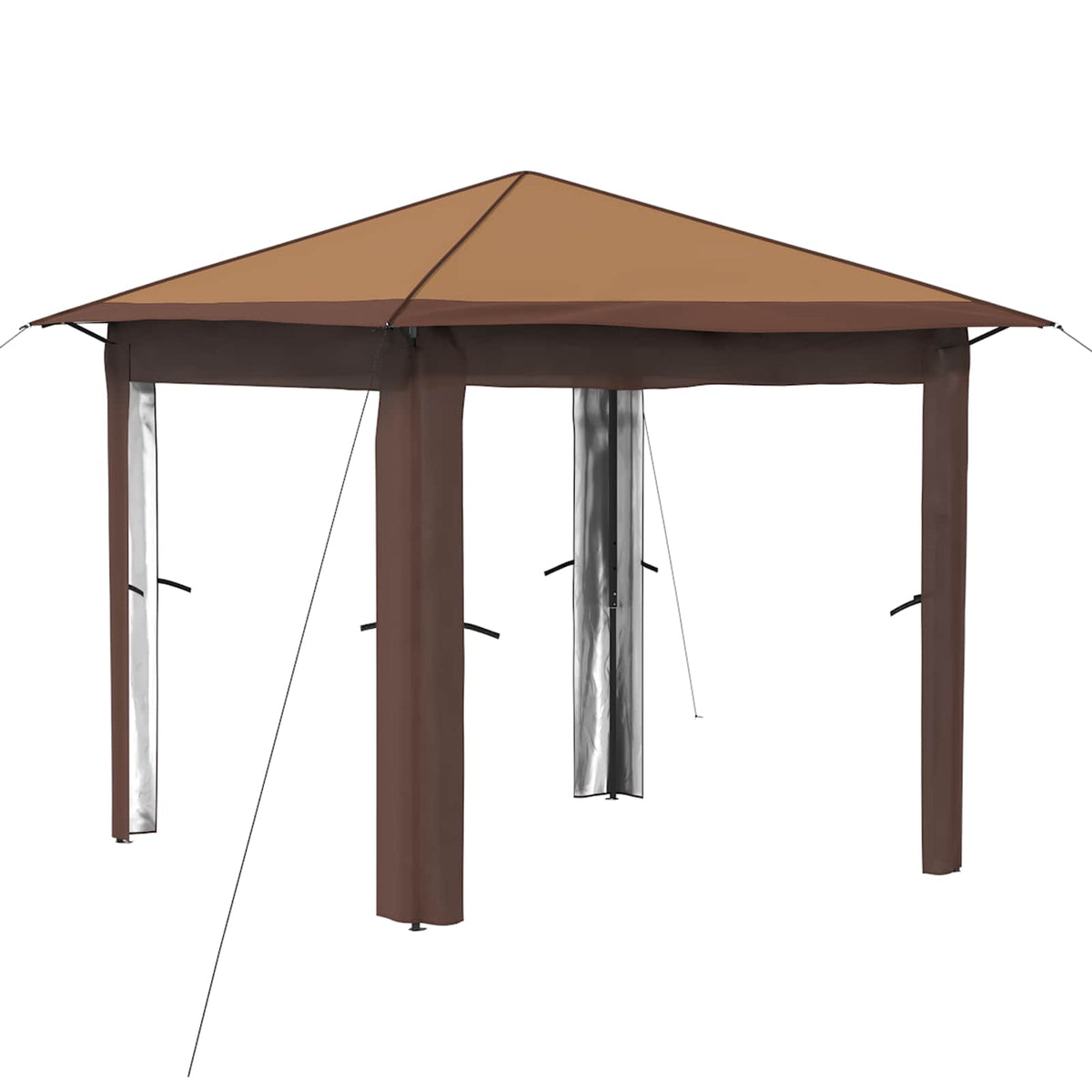 Gazebo bez bočne strane 2,6 x 2,6 m Bež i smeđa