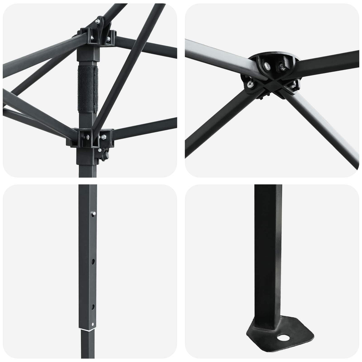 Gazebo s 4 bočne strane 3,3 x 3,3 m Bež i smeđa