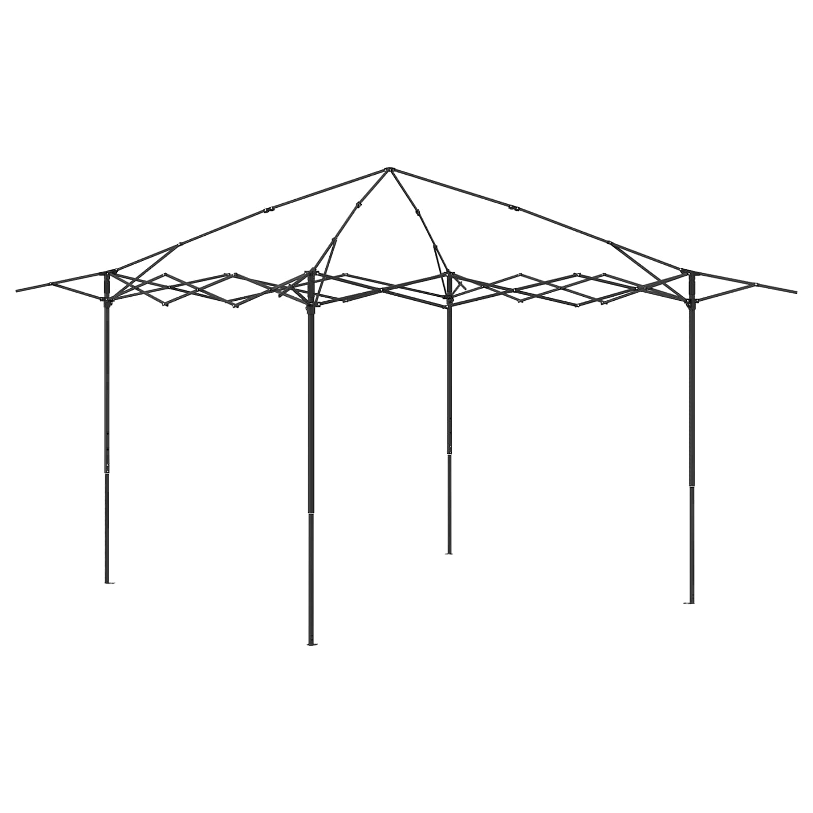 Gazebo bez bočnih strana 4 x 4 m Krema i smeđa