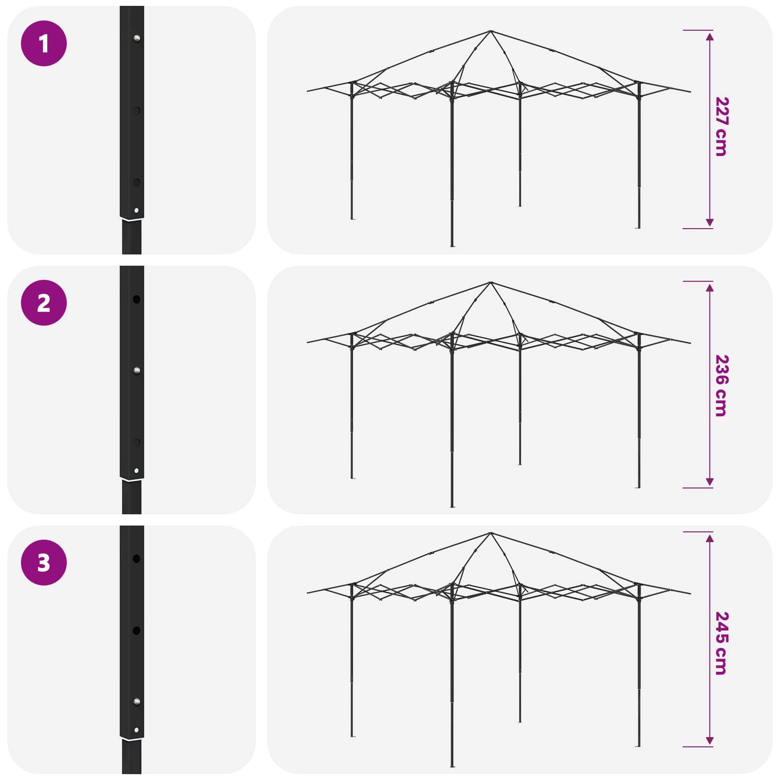 Gazebo bez bočnih strana 4 x 4 m Krema i smeđa