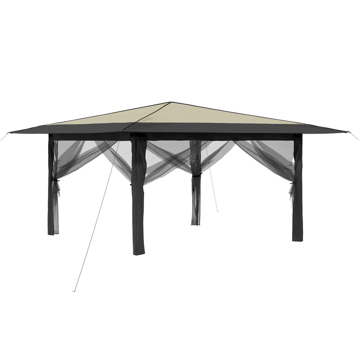 Gazebo s 4 bočne strane 4 x 4 m Krem i Antracit