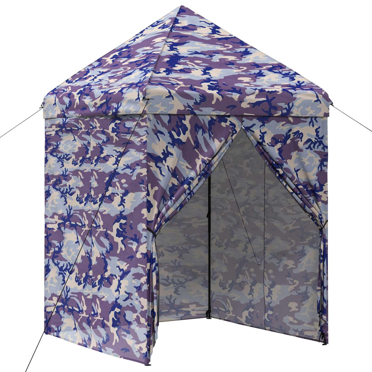 Pop-up Paviljon s 4 Zidova 2 x 2 m Plavi kamuflaža