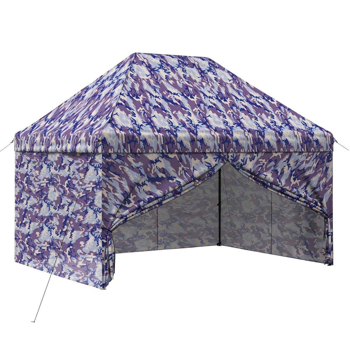 Pop-up Paviljon s 4 Zidova 2,9 x 4,3 m Plavi kamuflaža