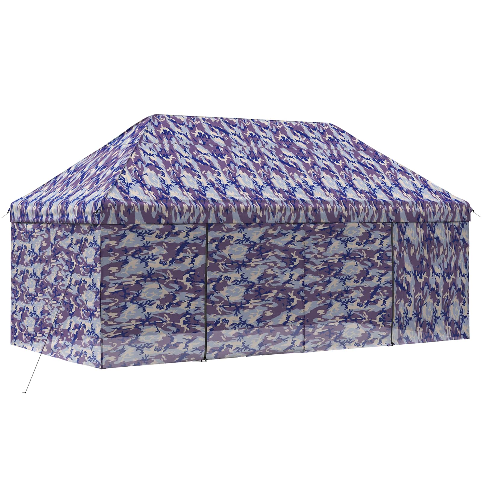 Pop-up Paviljon s 4 Zidova 3 x 6 m Plavi kamuflaža