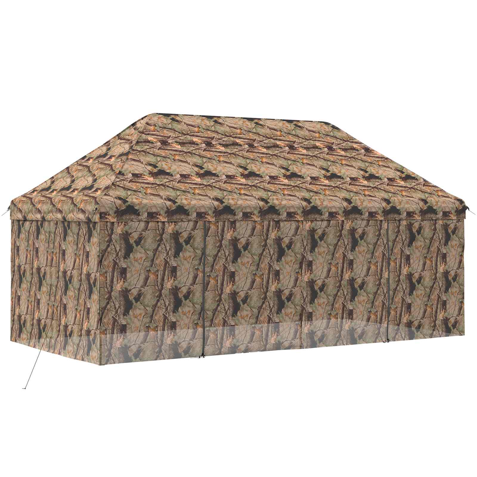 Pop-up Paviljon s 4 Zidova 3 x 6 m Šumski kamuflažni