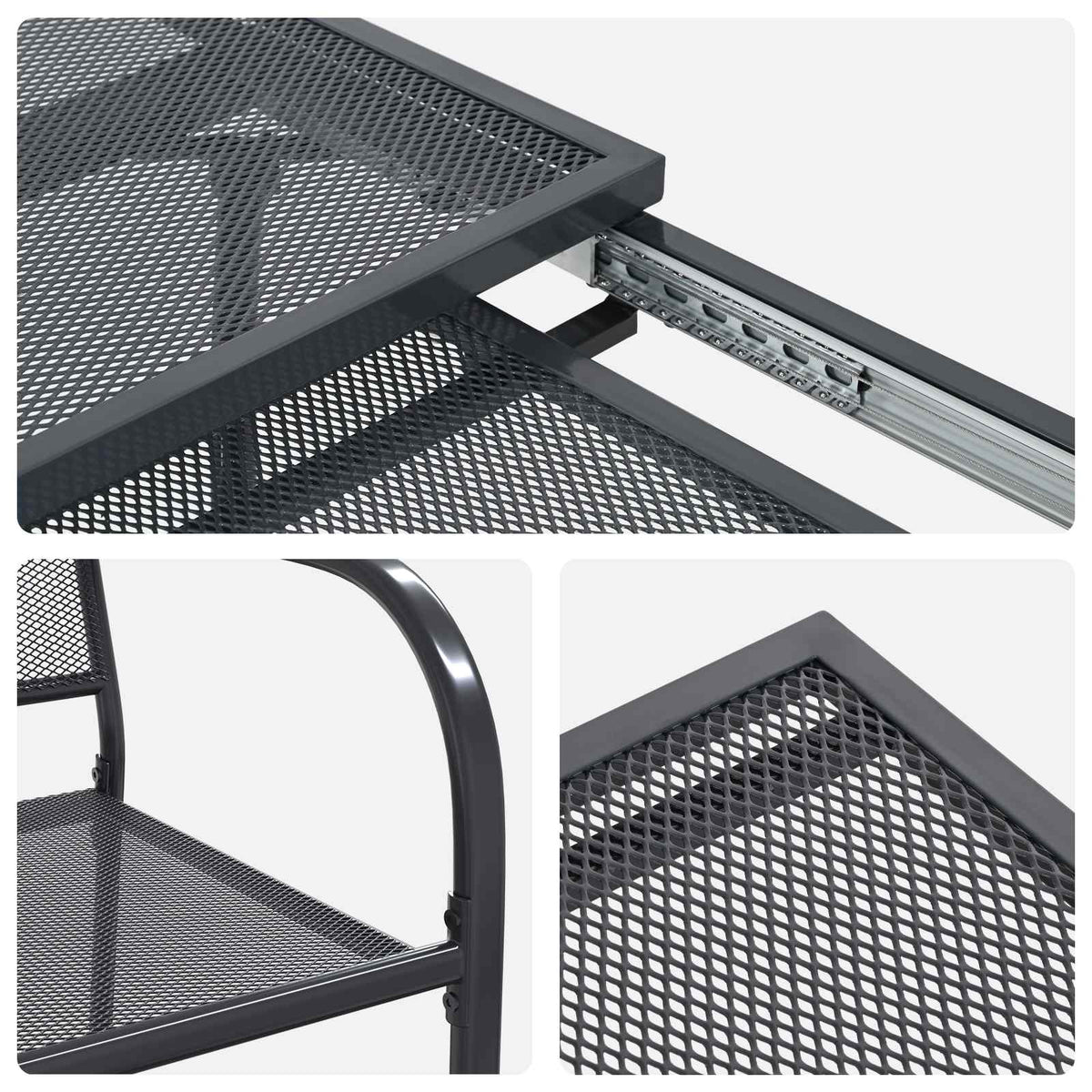 Vrtni set za objed 7 pcs Antracit 212 x 90 x 76 cm