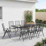 Vrtni set za objed 9 pcs Antracit 212 x 90 x 76 cm