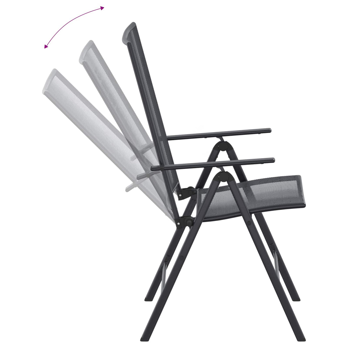 Vrtni set za objed 9 pcs Antracit 212 x 90 x 76 cm