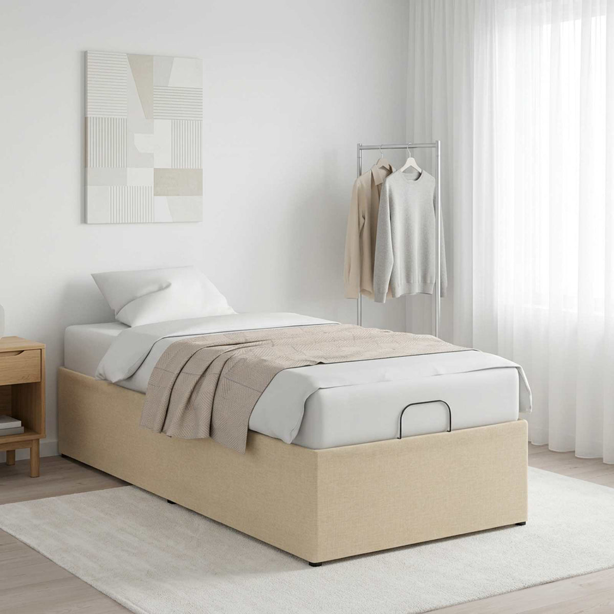 Električni podesivi okvir kreveta Krem 200 x 90 x 33,5 cm Čelik