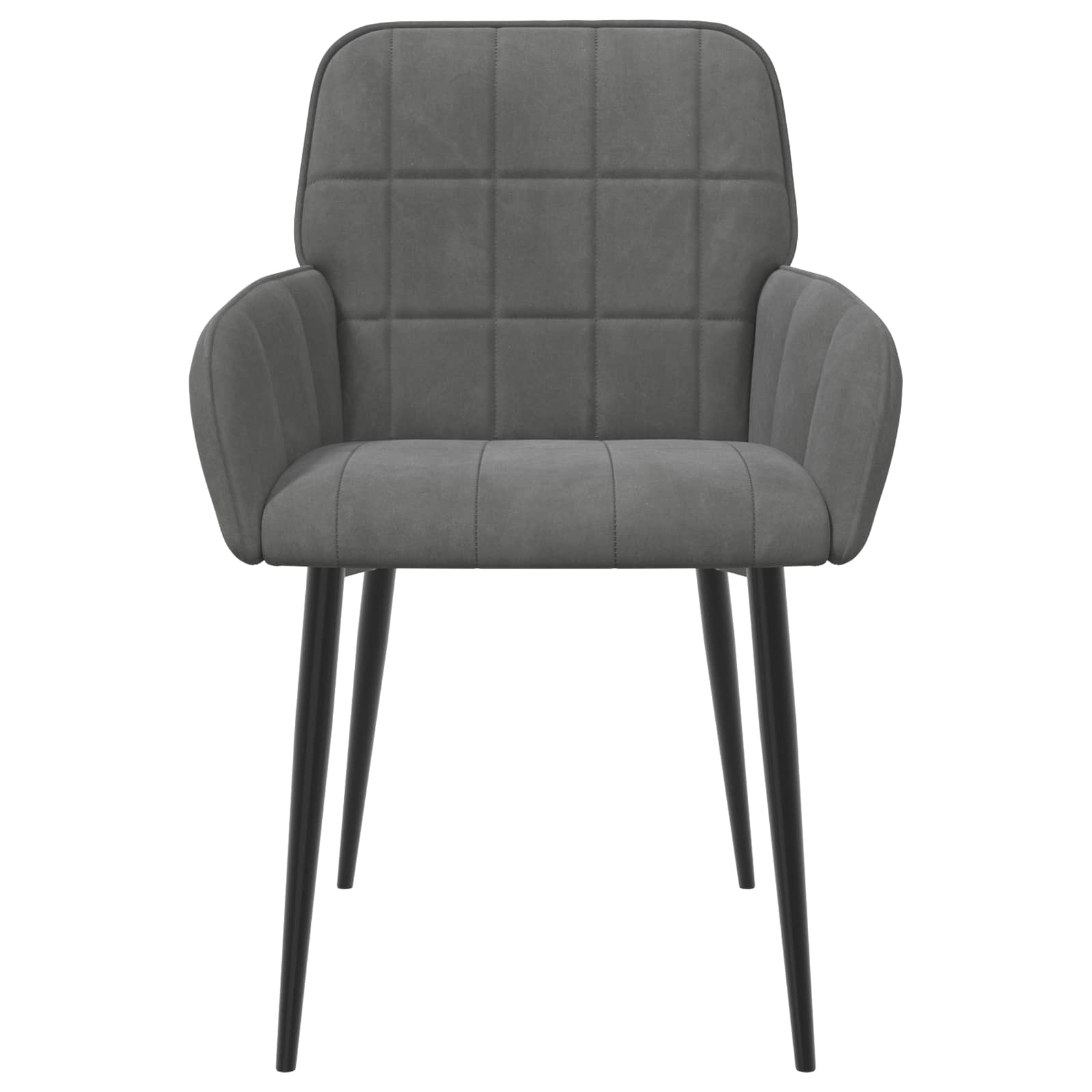 Trpezarijske stolice 2 pcs Baršun Tamnosiva 57 x 50 x 85 cm