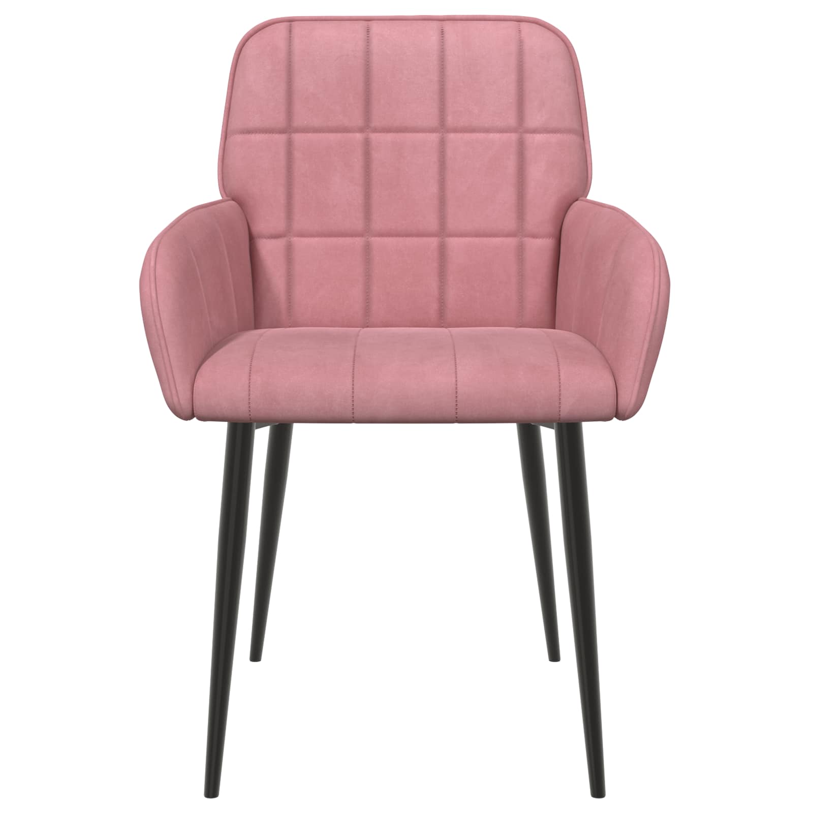 Trpezarijske stolice 2 pcs Baršun Ružičasta 57 x 50 x 85 cm