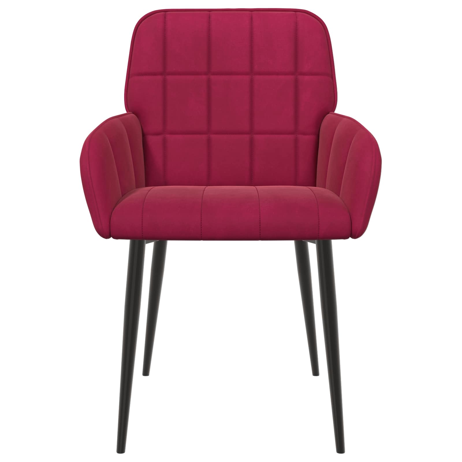 Trpezarijske stolice 2 pcs Baršun Vinska crvena 57 x 50 x 85 cm