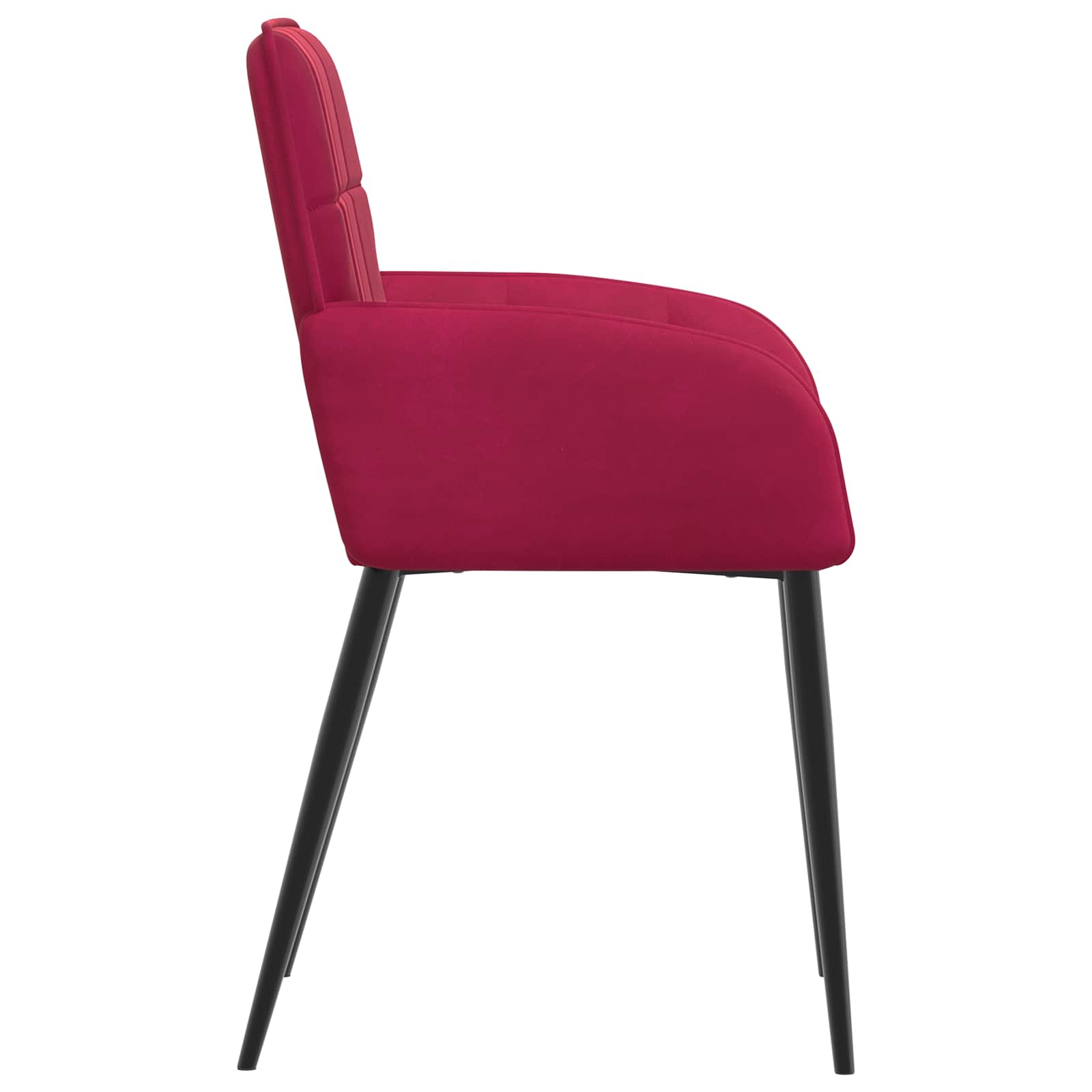Trpezarijske stolice 2 pcs Baršun Vinska crvena 57 x 50 x 85 cm