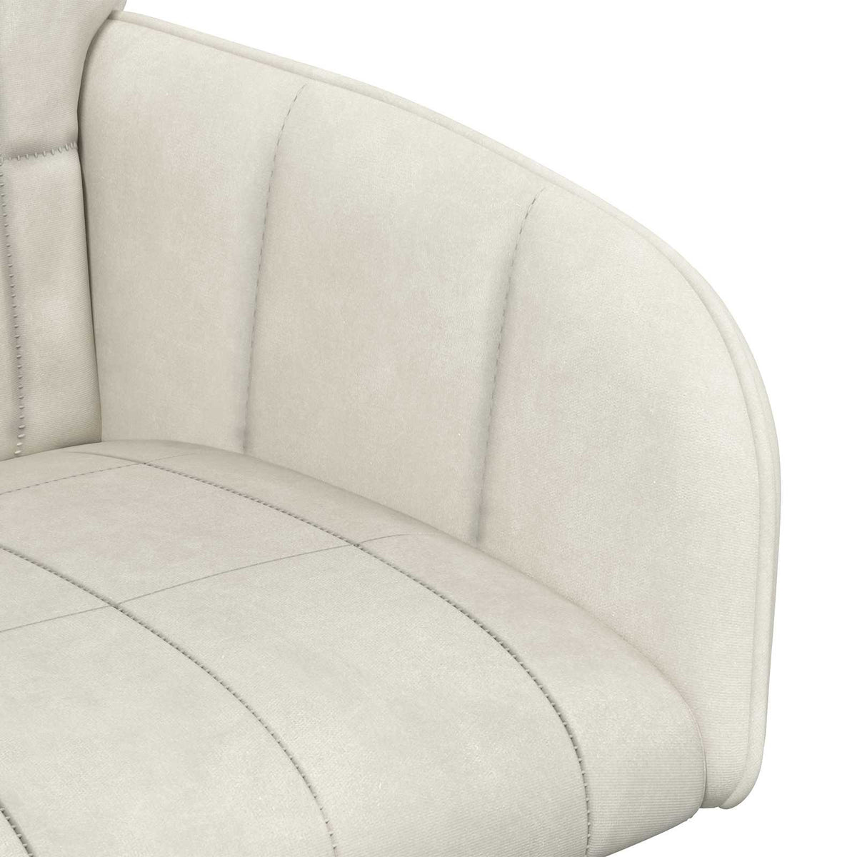 Trpezarijske stolice 2 pcs Baršun Krem 57 x 50 x 85 cm