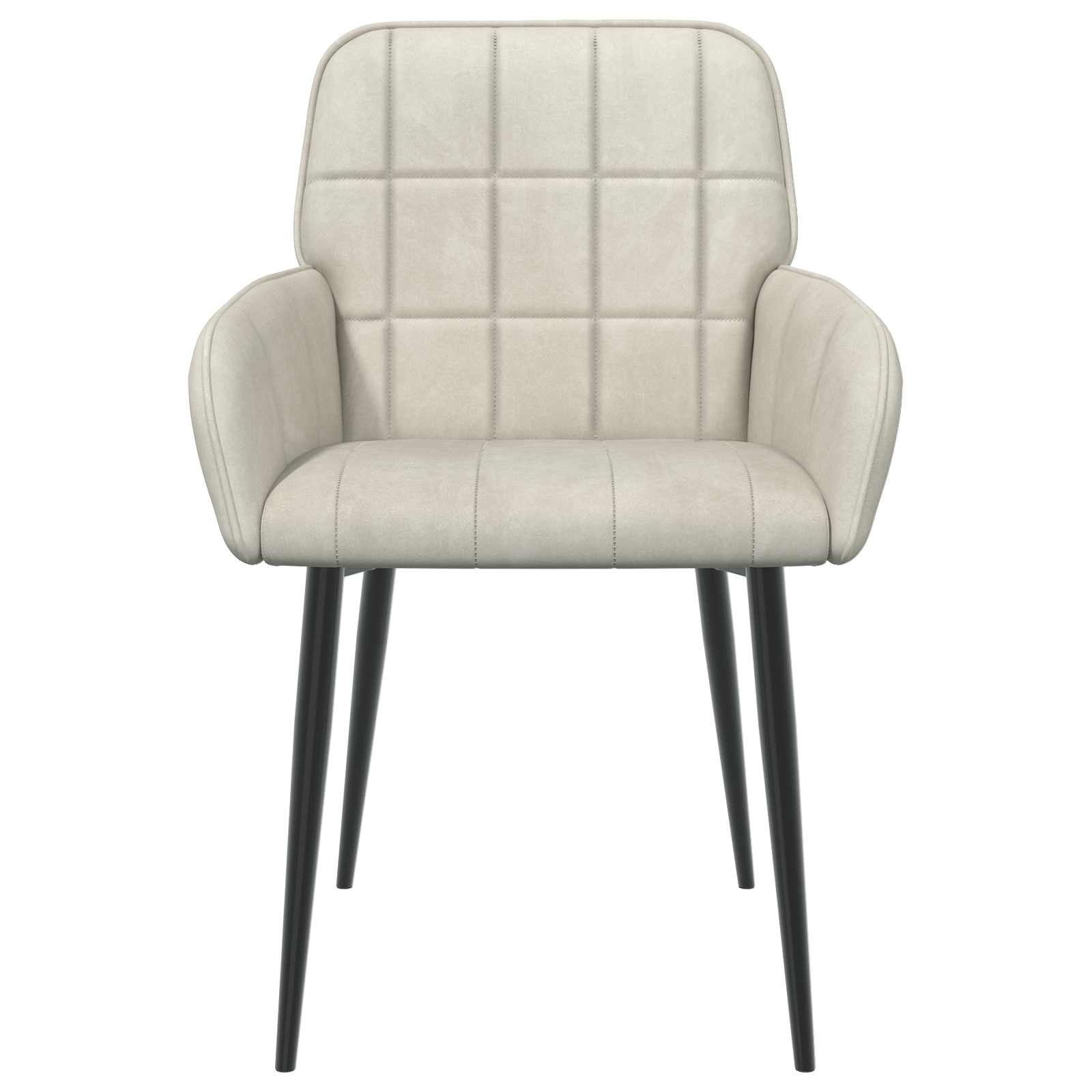 Trpezarijske stolice 2 pcs Baršun Krem 57 x 50 x 85 cm
