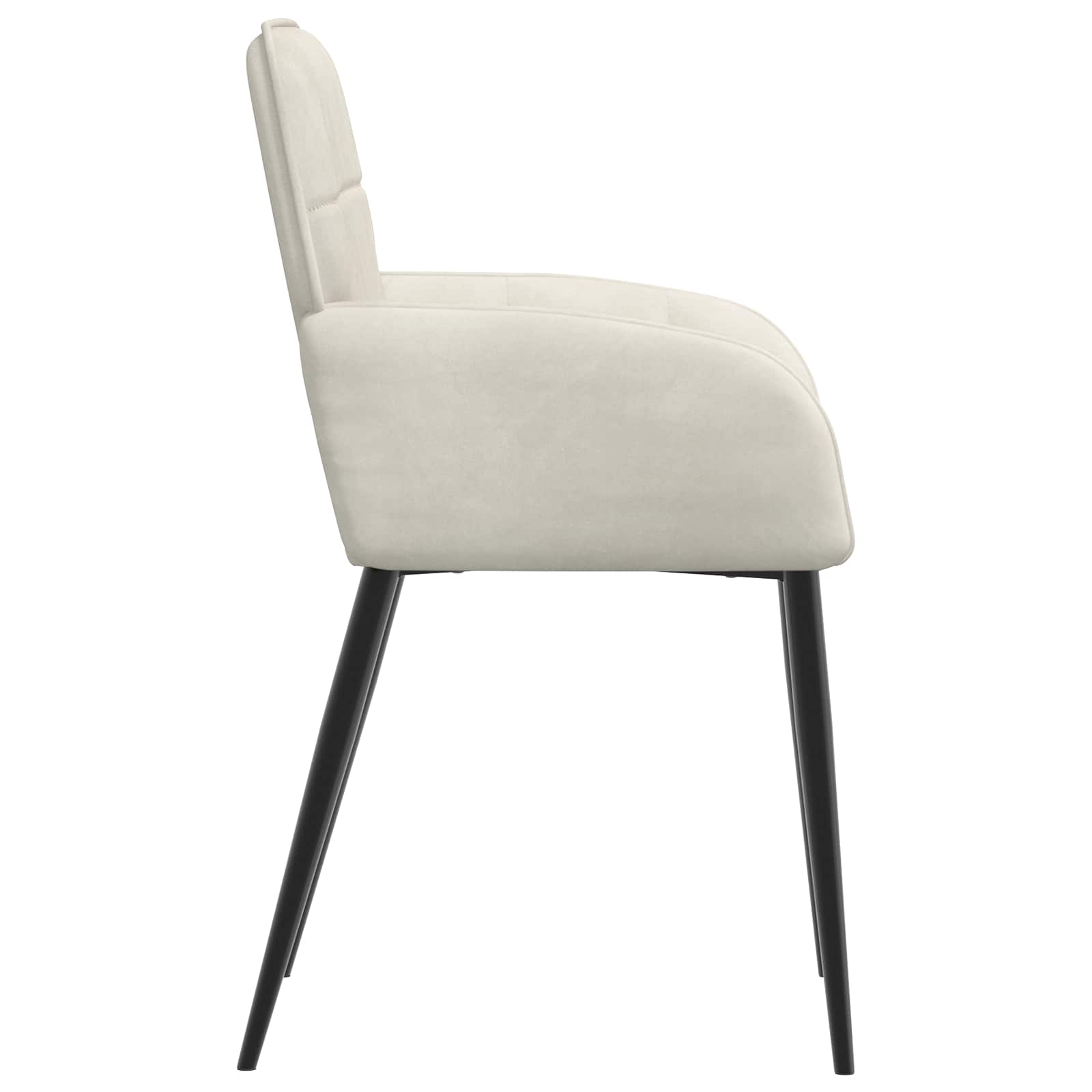 Trpezarijske stolice 2 pcs Baršun Krem 57 x 50 x 85 cm