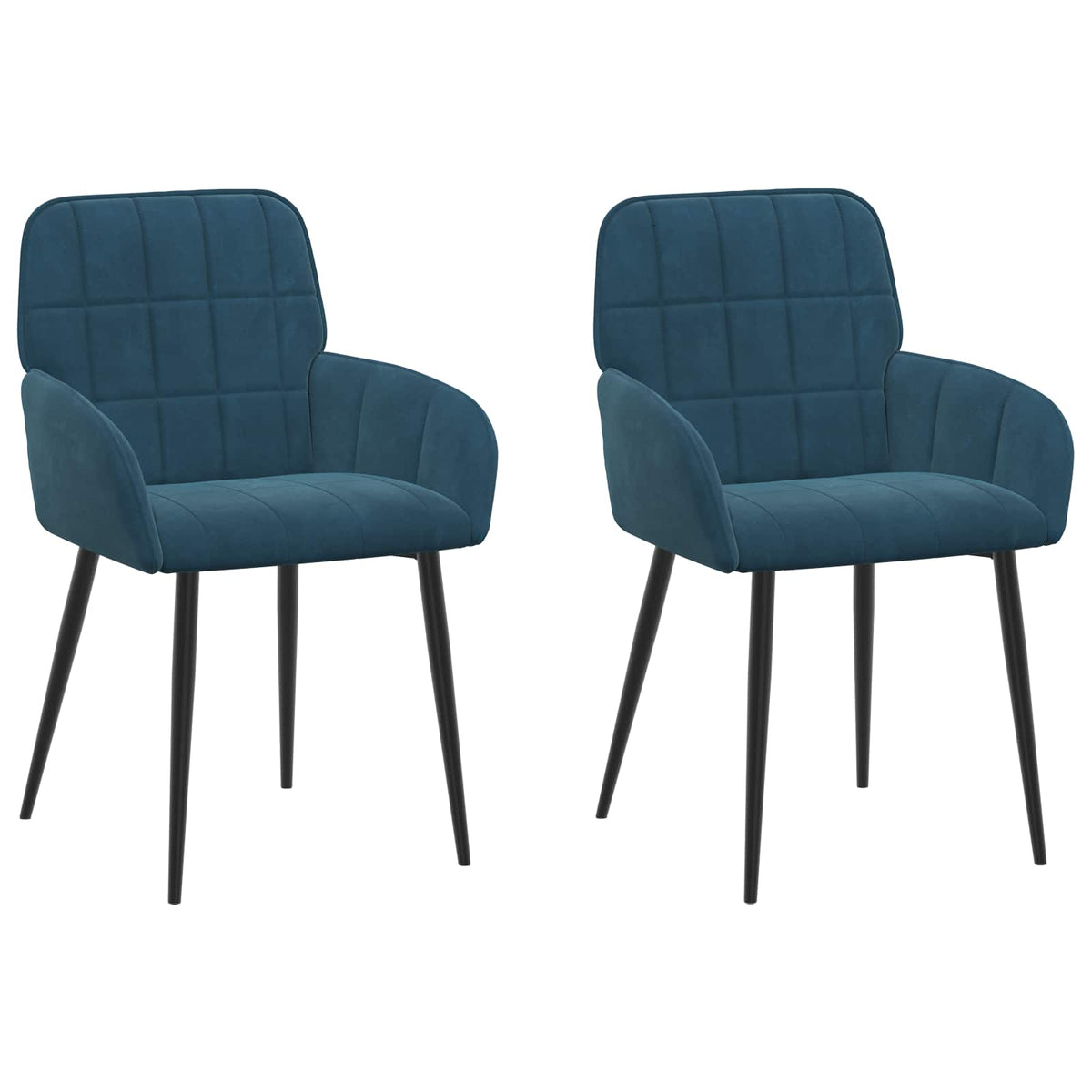 Trpezarijske stolice 2 pcs Baršun Plava 57 x 50 x 85 cm