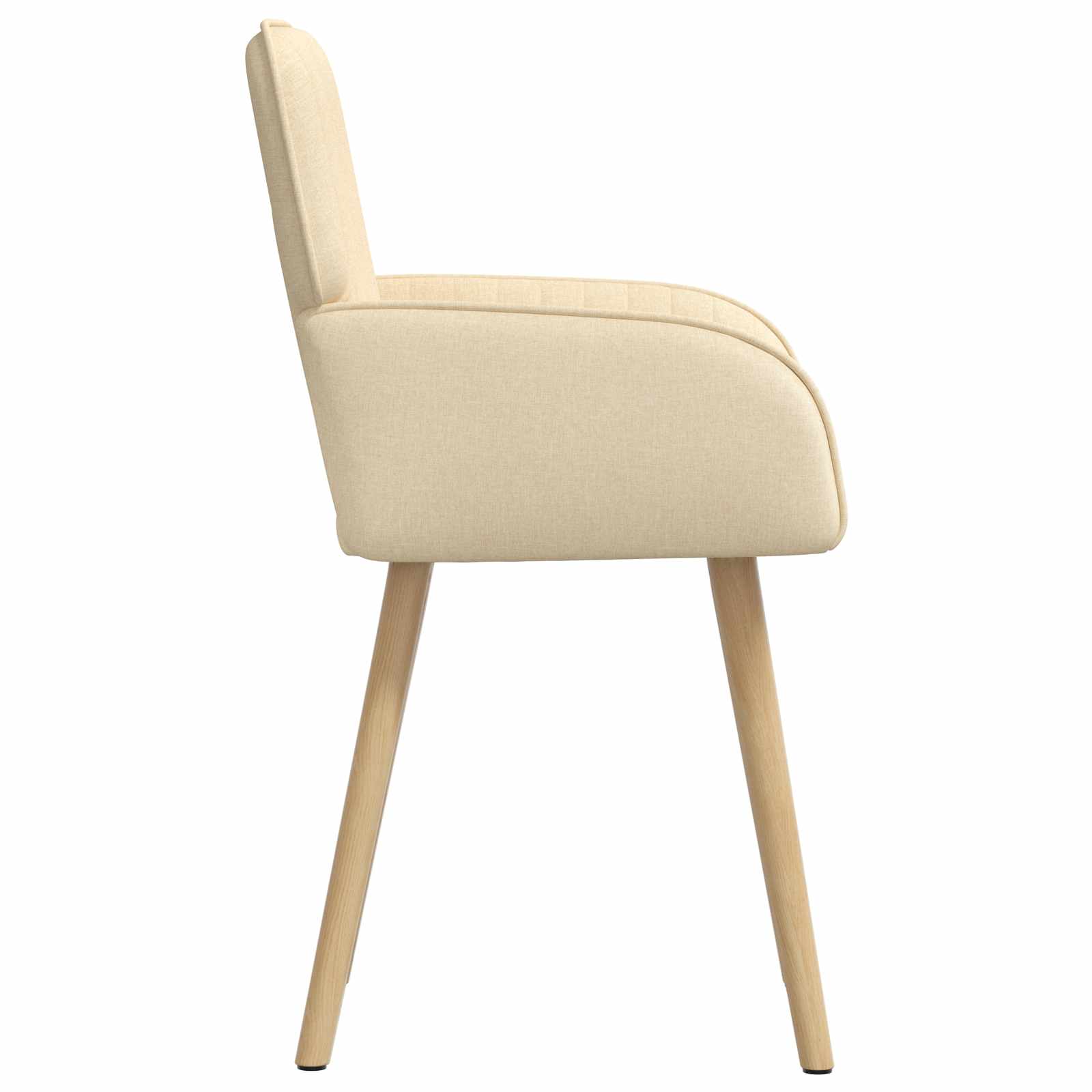 Trpezarijske stolice 2 pcs Tkanina Krem 56,5 x 50 x 87,5 cm