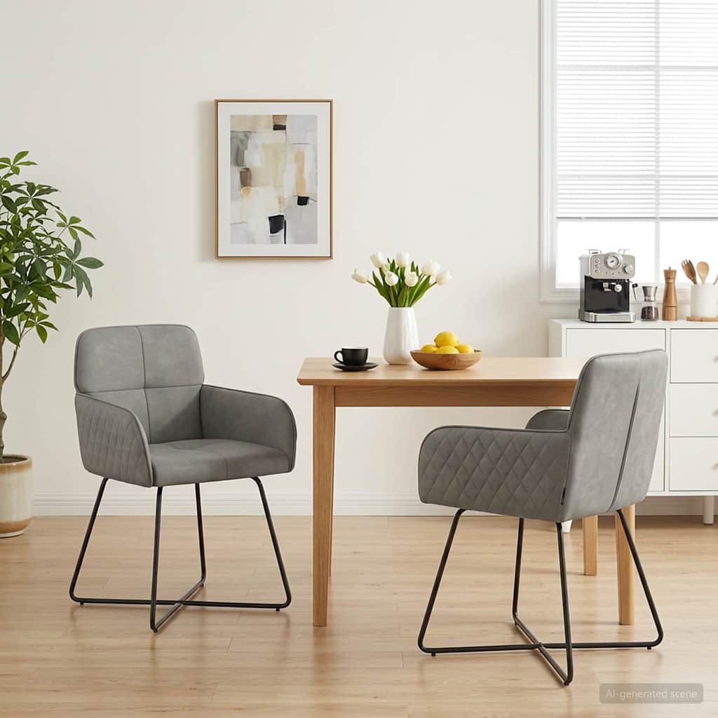 Trpezarijske stolice 2 pcs Baršun Svjetlosiva 59 x 56,5 x 86 cm