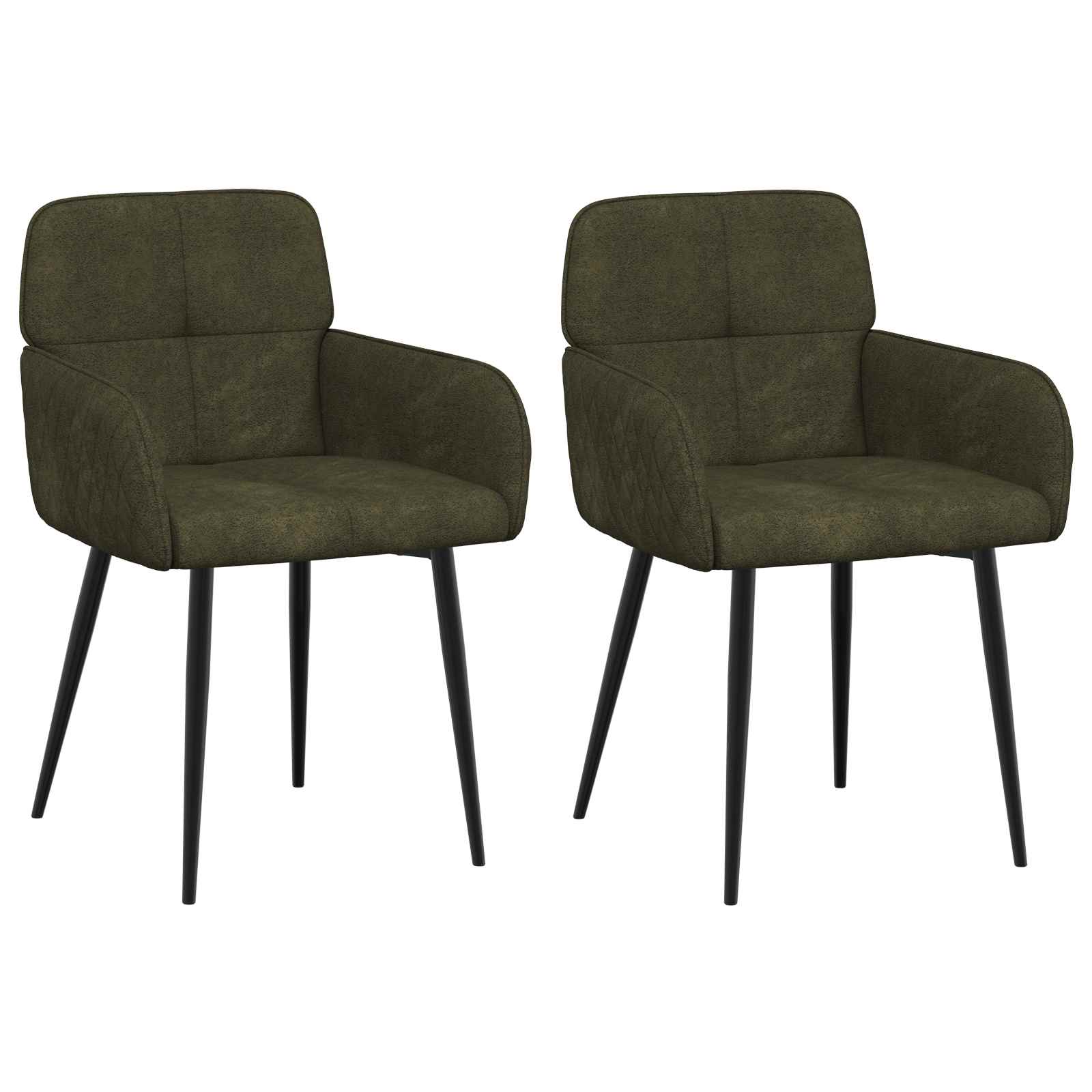 Trpezarijske stolice 2 pcs Umetnička suknja koža 59x56,5x85cm