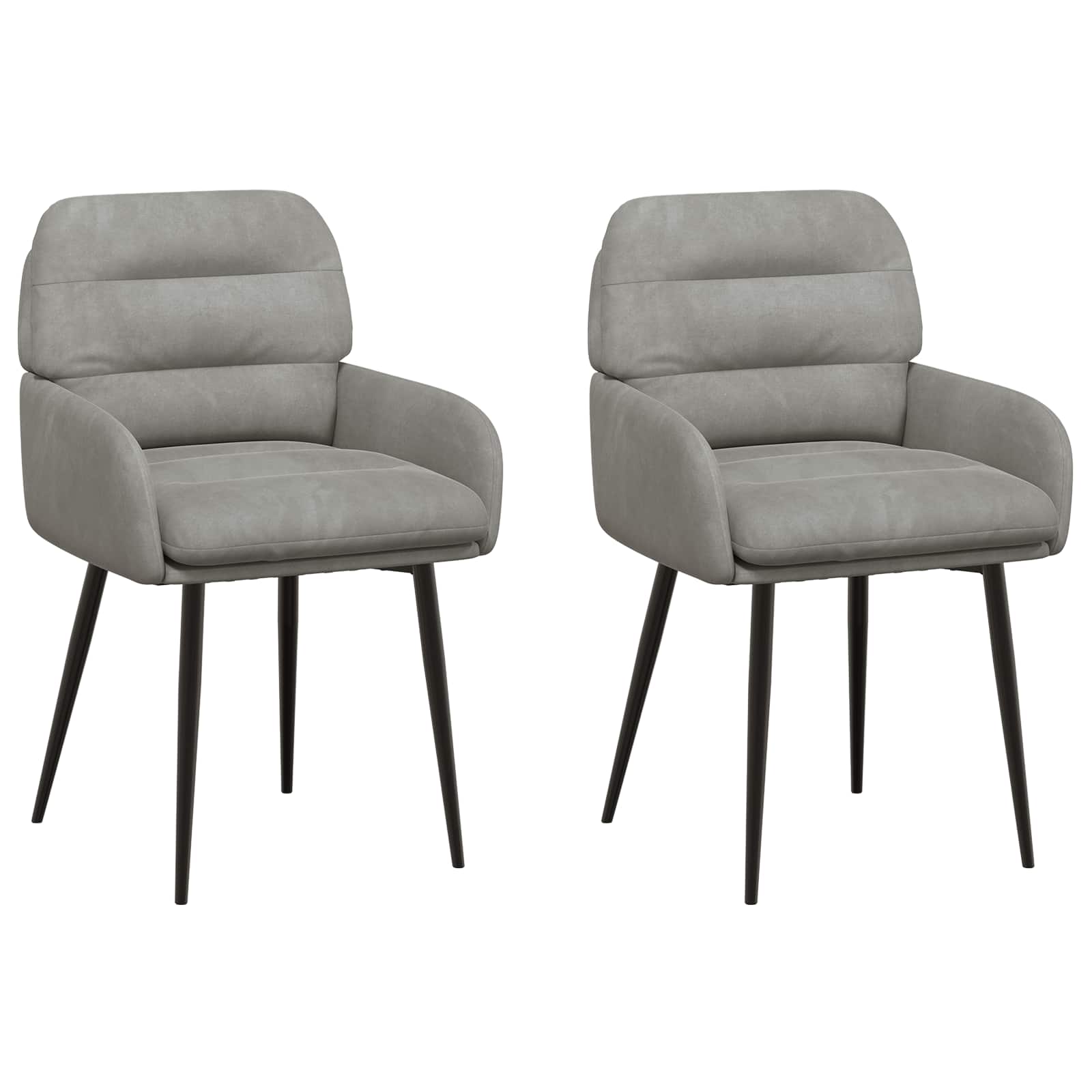 Trpezarijske stolice 2 pcs Baršun Svjetlosiva 59 x 59,5 x 90 cm