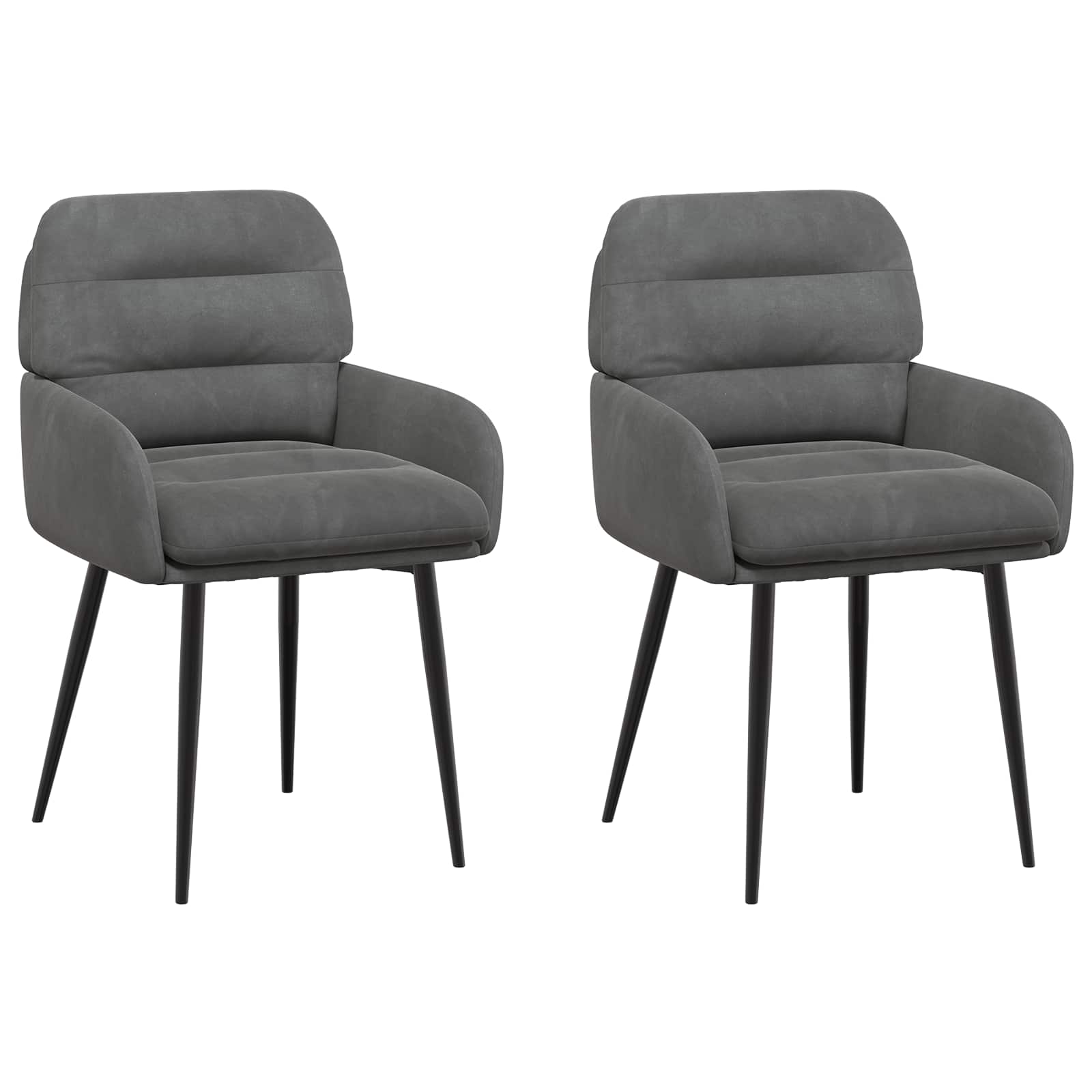 Trpezarijske stolice 2 pcs Baršun Tamnosiva 59 x 59,5 x 90 cm