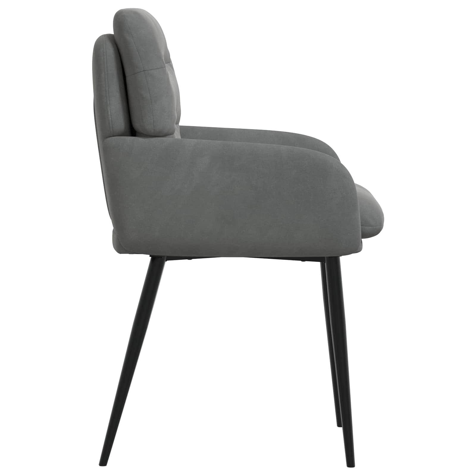 Trpezarijske stolice 2 pcs Baršun Tamnosiva 59 x 59,5 x 90 cm