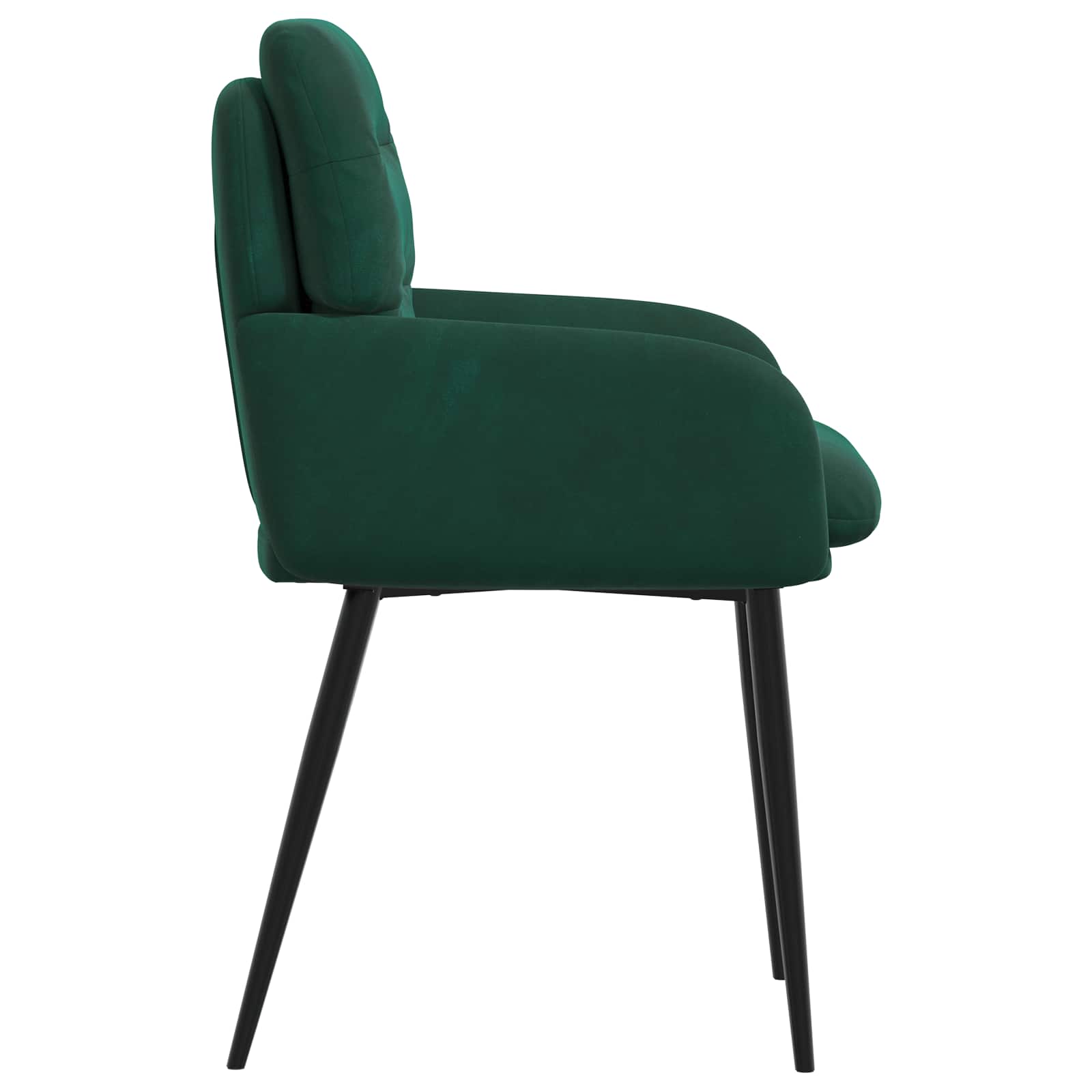 Trpezarijske stolice 2 pcs Baršun Tamnozelena 59 x 59,5 x 90 cm