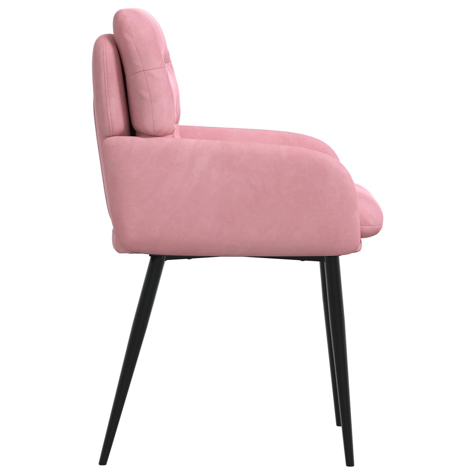 Trpezarijske stolice 2 pcs Baršun Ružičasta 59 x 59,5 x 90 cm
