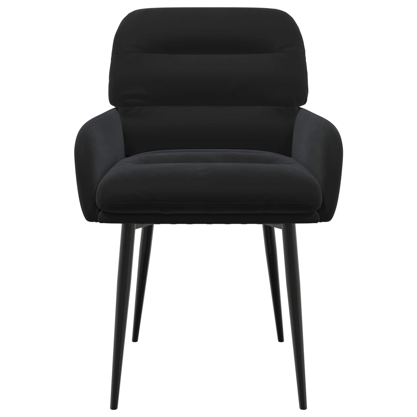 Trpezarijske stolice 2 pcs Baršun Crna 59 x 59,5 x 90 cm