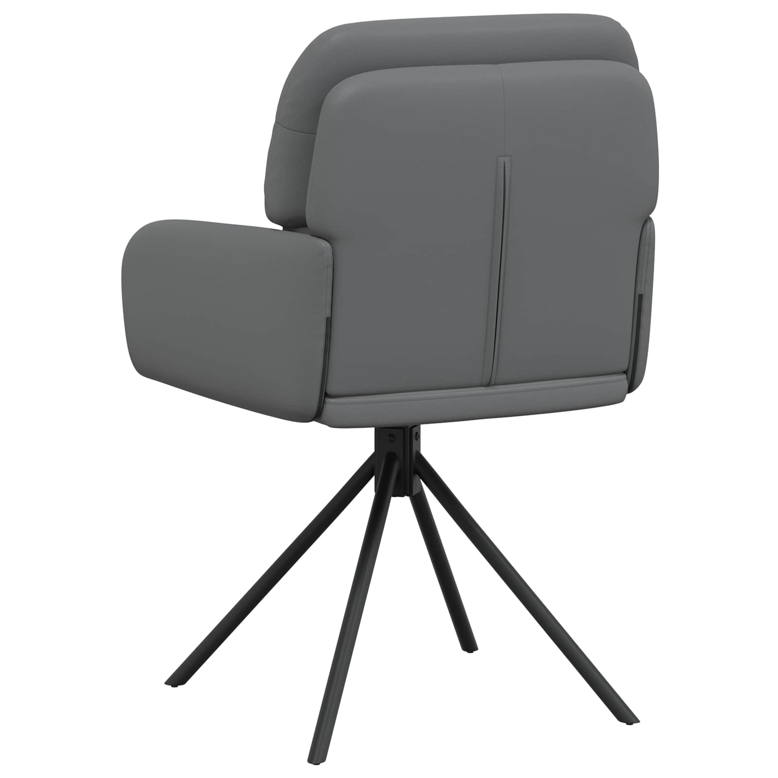 Okretne blagovaonske stolice 2 pcs Umjetna koža Siva