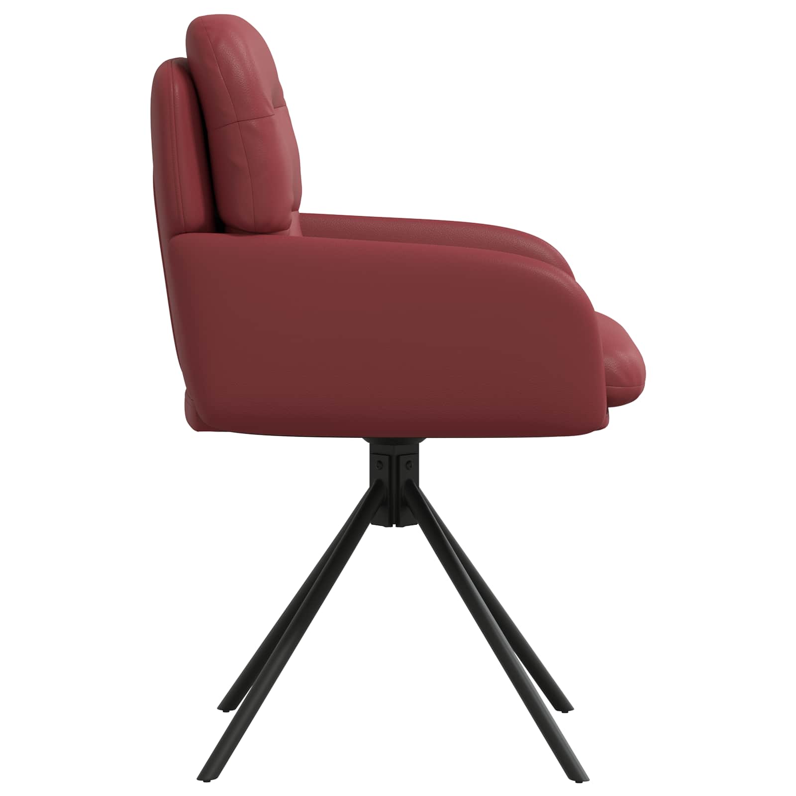 Okretne blagovaonske stolice 2 pcs Umjetna koža Vinska crvena
