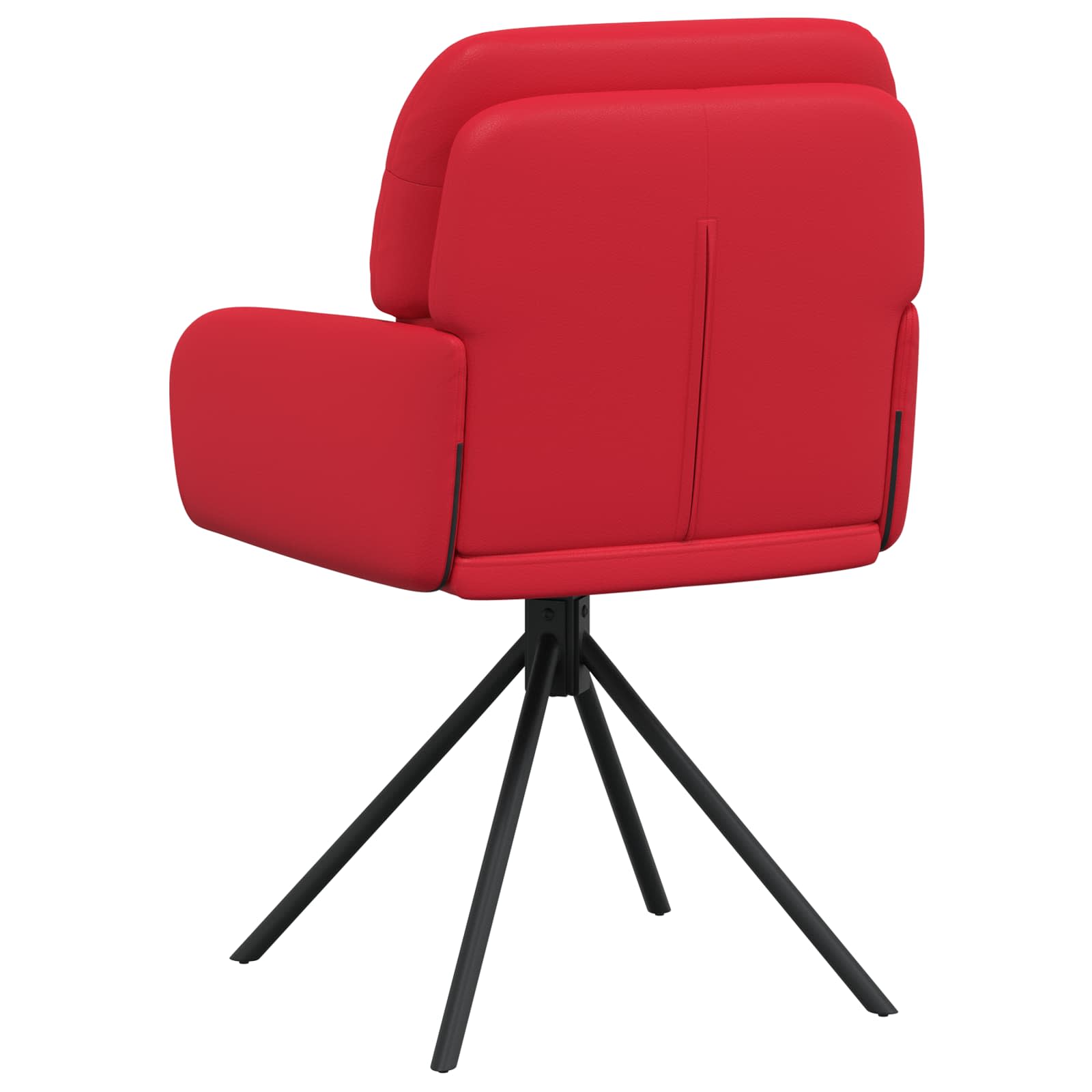 Okretne blagovaonske stolice 2 pcs Umjetna koža Crvena