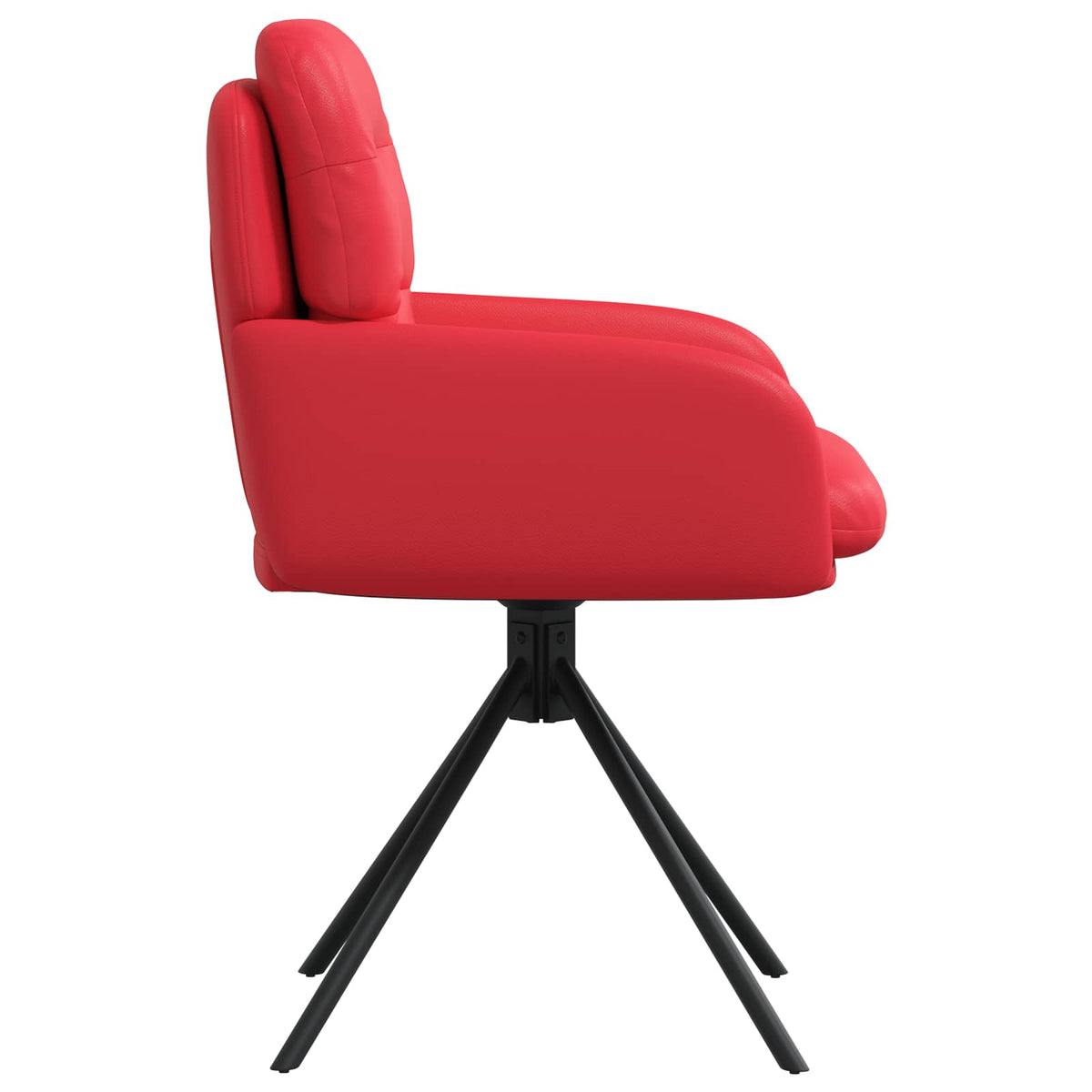 Okretne blagovaonske stolice 2 pcs Umjetna koža Crvena