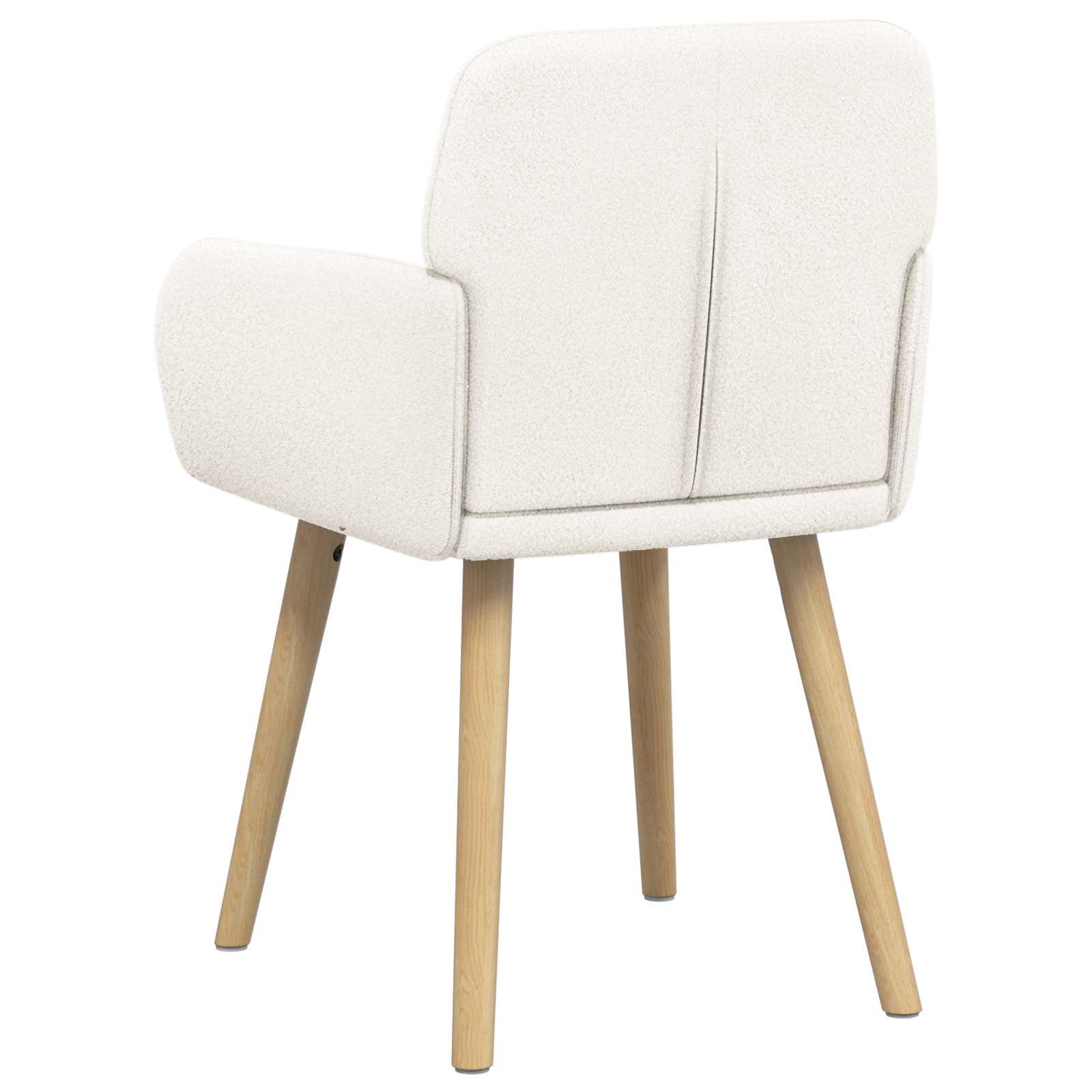 Trpezarijske stolice 2 pcs Bouclé Krem 59 x 57 x 85 cm