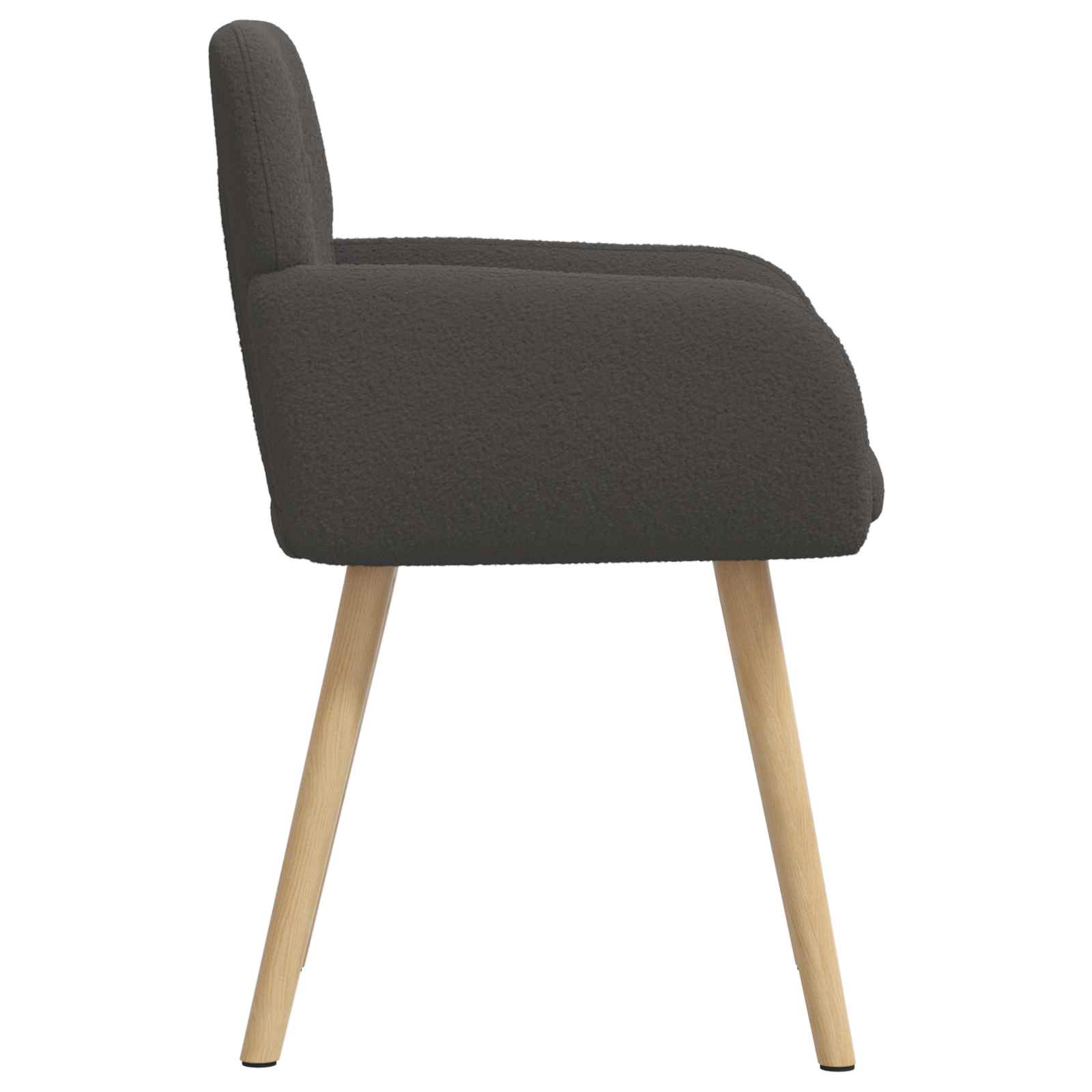 Trpezarijske stolice 2 pcs Bouclé Tamnosiva 59 x 57 x 85 cm