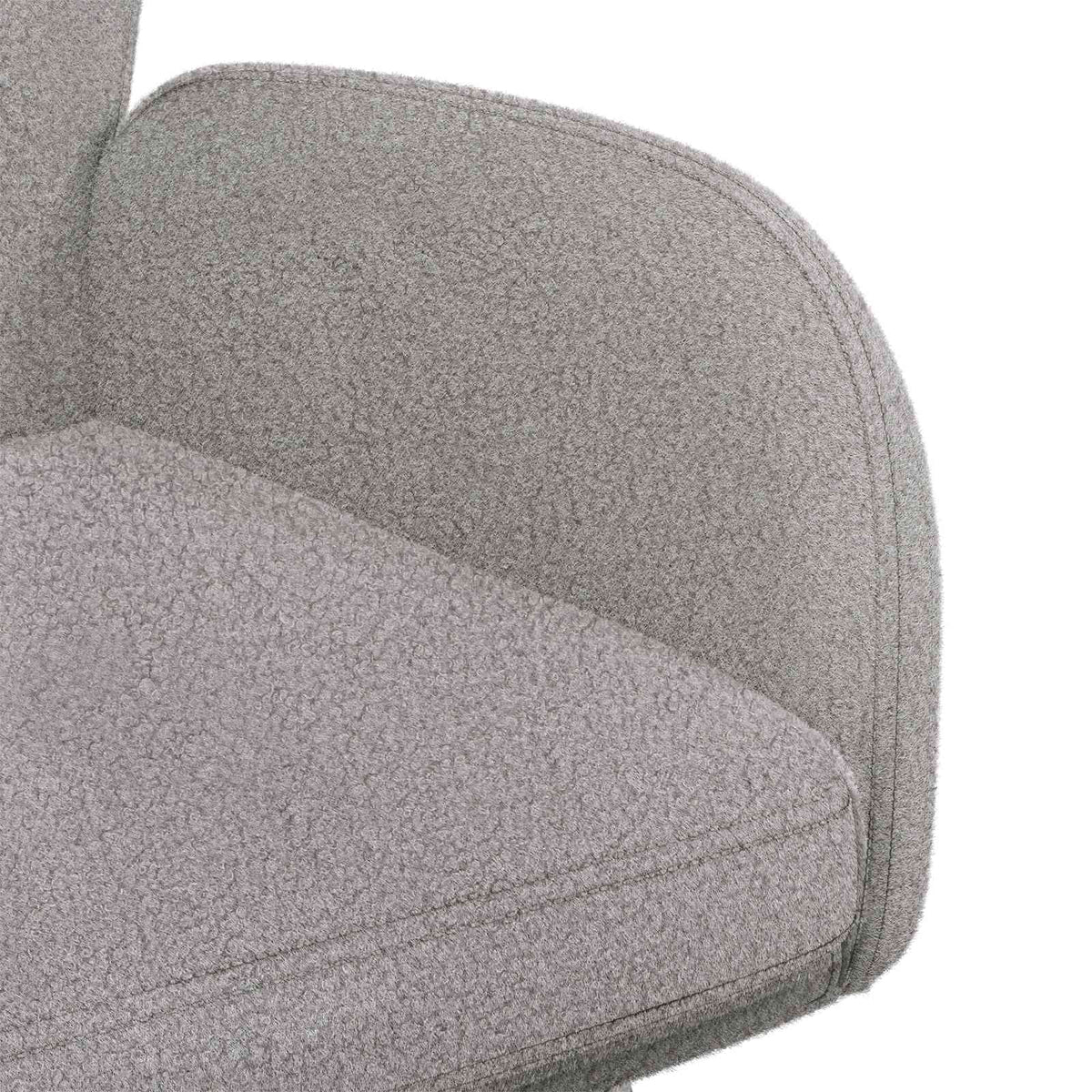 Okretne blagovaonske stolice 2 pcs Bouclé Svjetlosiva