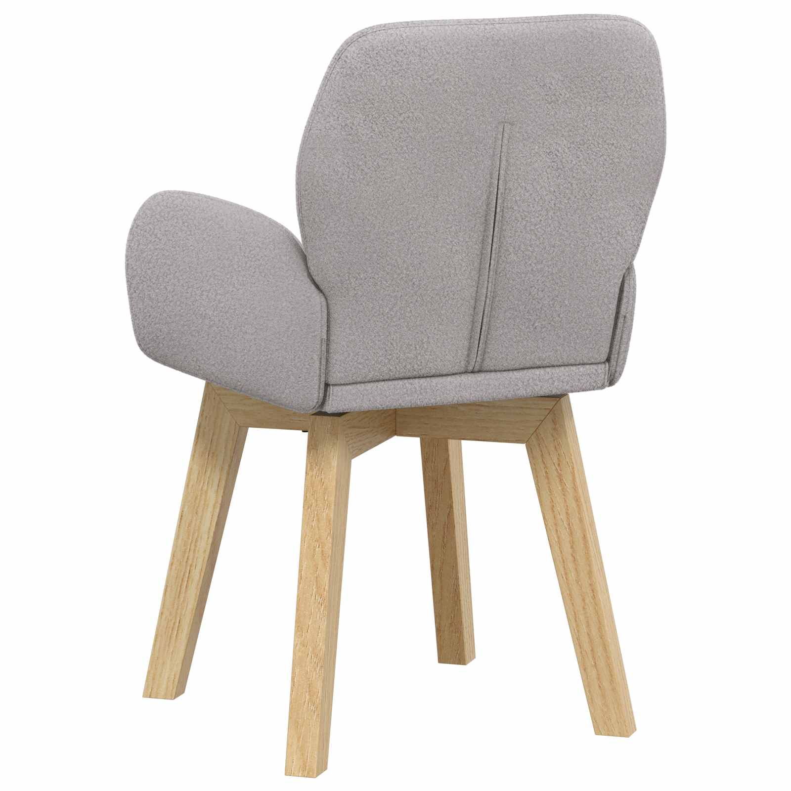 Okretne blagovaonske stolice 2 pcs Bouclé Svjetlosiva