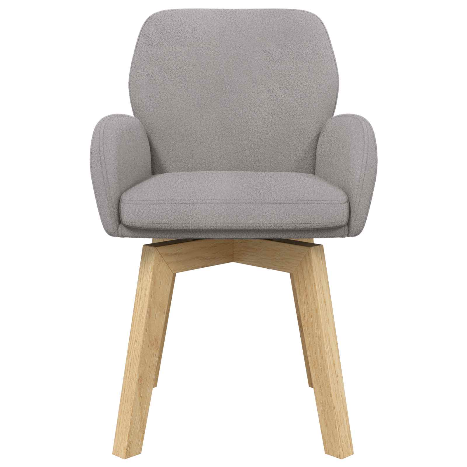 Okretne blagovaonske stolice 2 pcs Bouclé Svjetlosiva