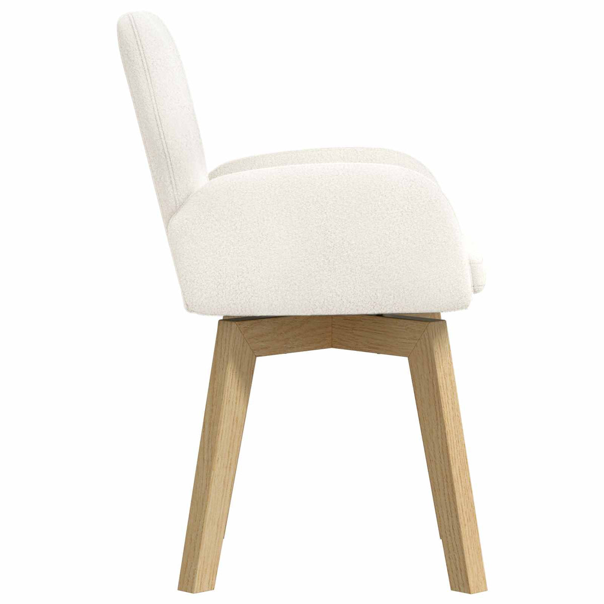 Okretne blagovaonske stolice 2 pcs Bouclé Krem 54 x 58 x 87 cm