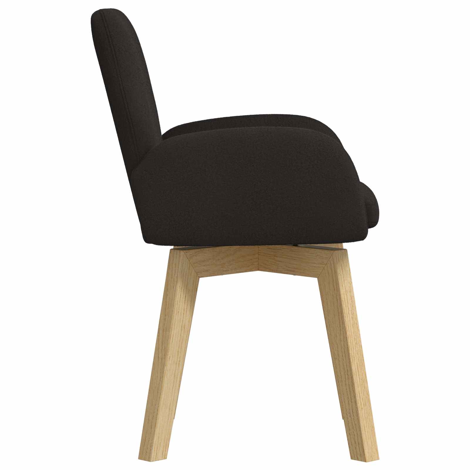 Okretne blagovaonske stolice 2 pcs Bouclé Crna 54 x 58 x 87 cm