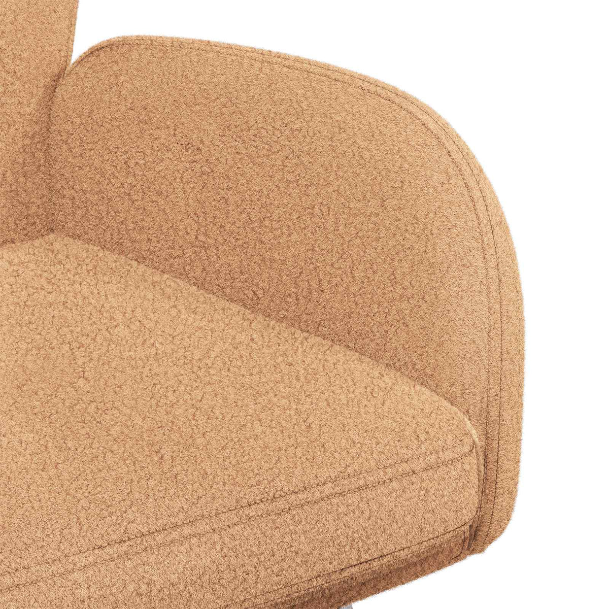 Okretne blagovaonske stolice 2 pcs Bouclé Bež 54 x 58 x 87 cm