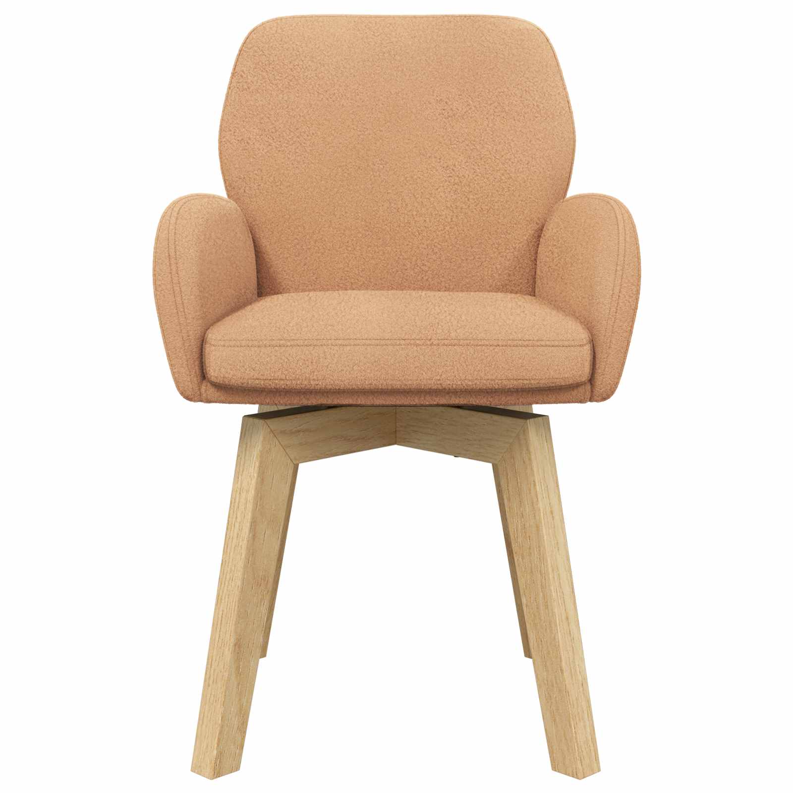 Okretne blagovaonske stolice 2 pcs Bouclé Bež 54 x 58 x 87 cm