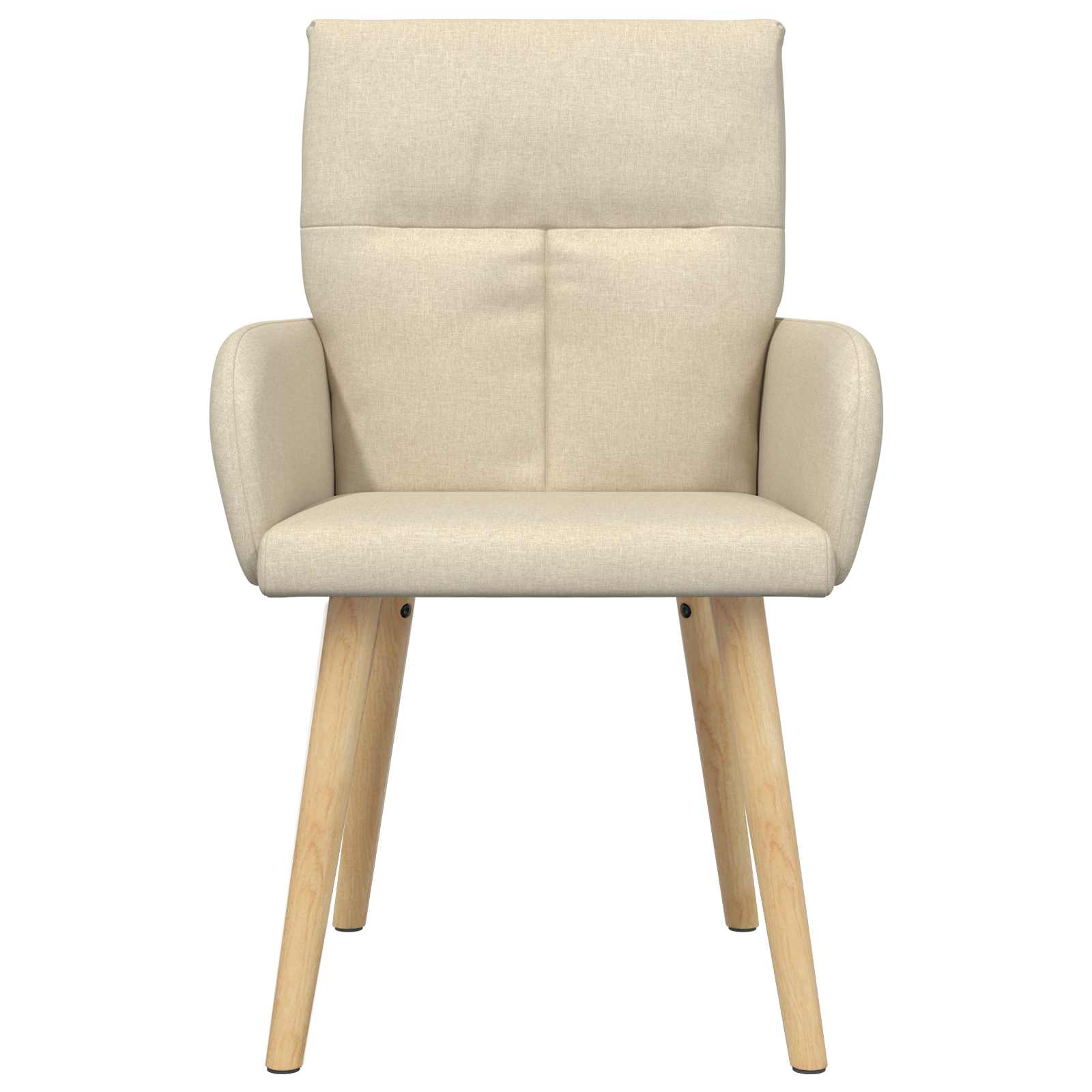 Trpezarijske stolice 2 pcs Tkanina Krem 60 x 56 x 96 cm