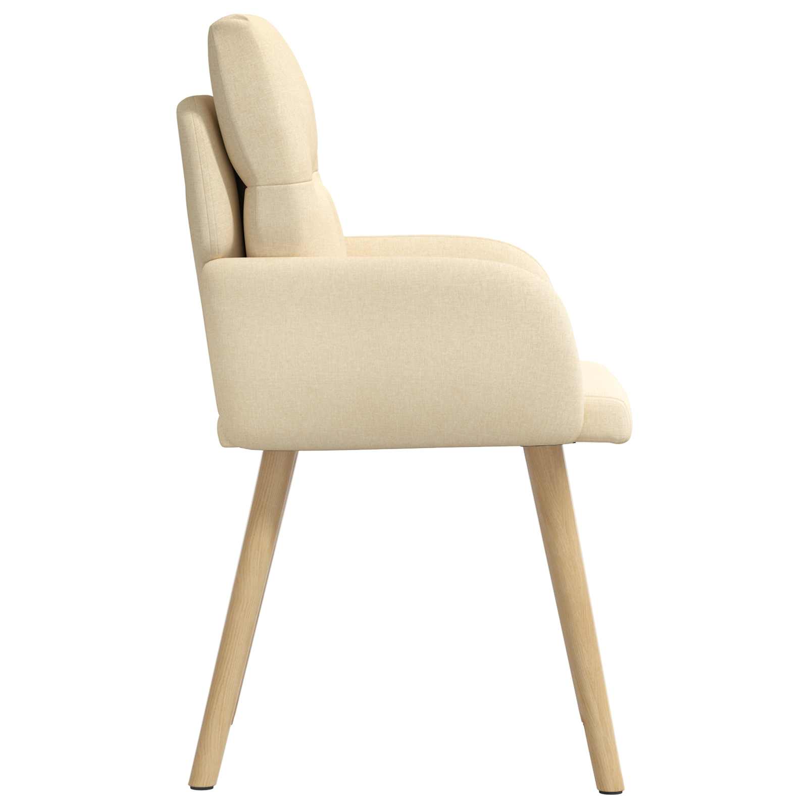 Trpezarijske stolice 2 pcs Tkanina Krem 60 x 56 x 96 cm