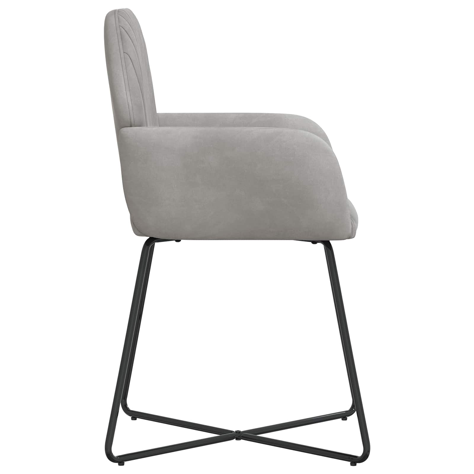 Trpezarijske stolice 2 pcs Baršun Svjetlosiva 55 x 50 x 84 cm