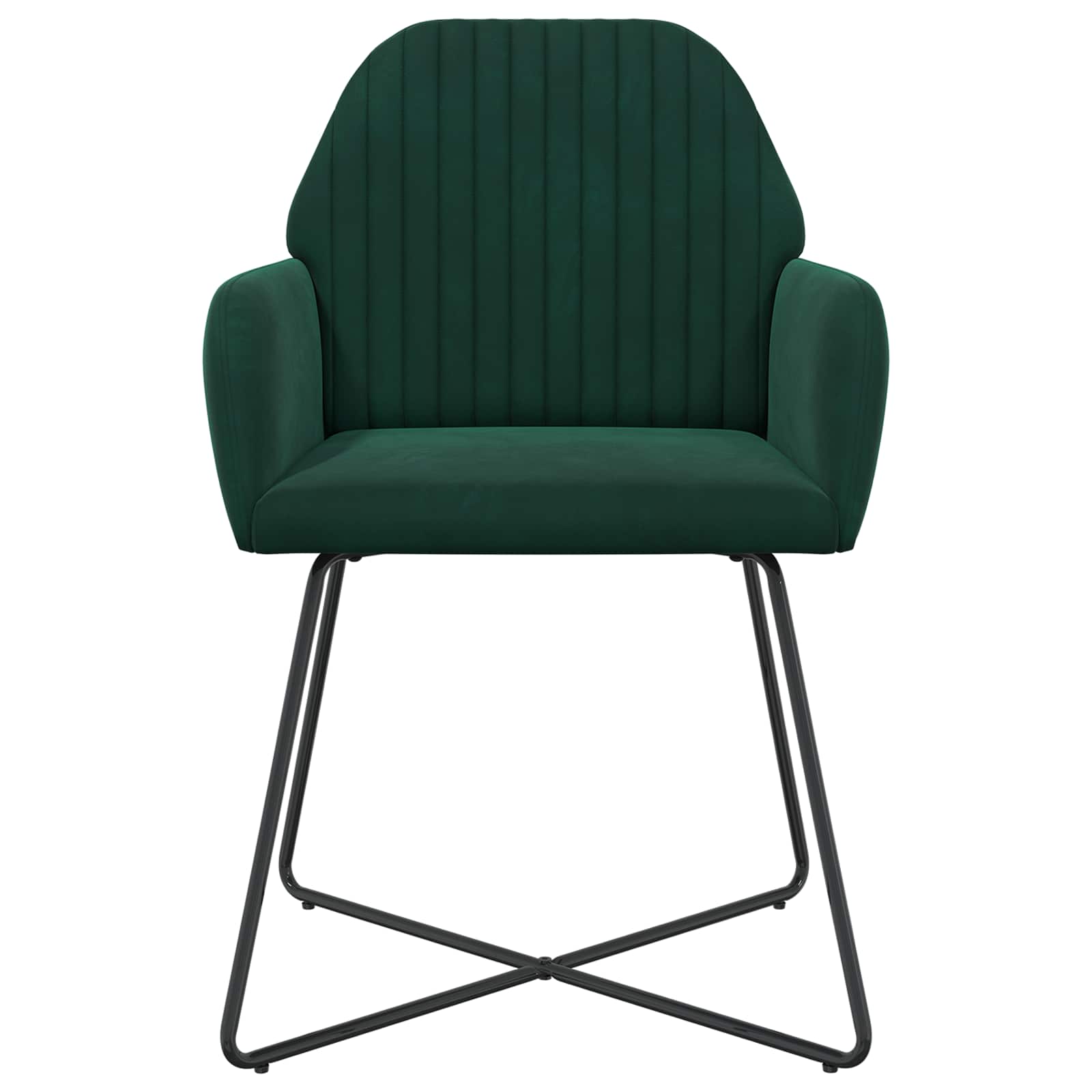 Trpezarijske stolice 2 pcs Baršun Tamnozelena 55 x 50 x 84 cm