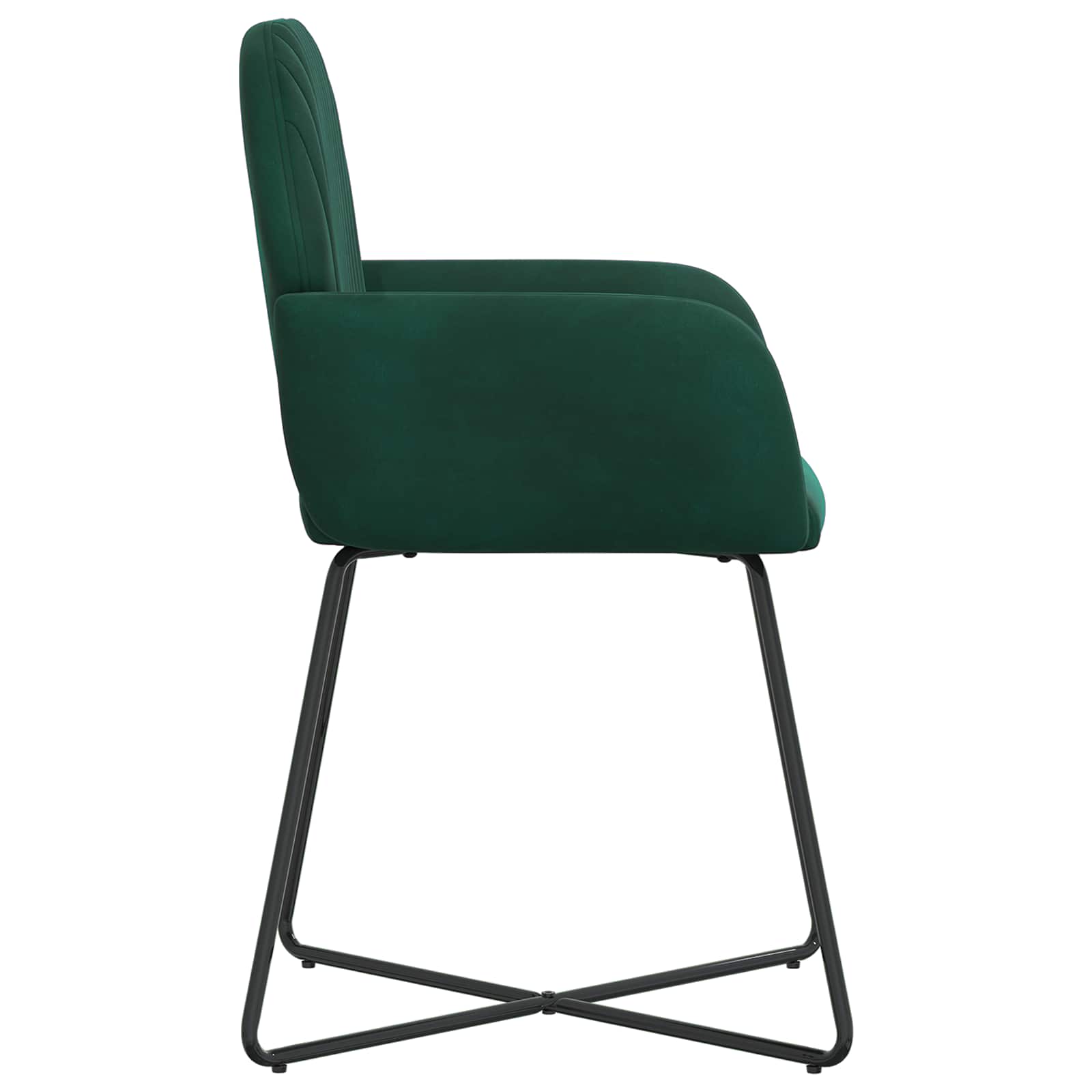 Trpezarijske stolice 2 pcs Baršun Tamnozelena 55 x 50 x 84 cm